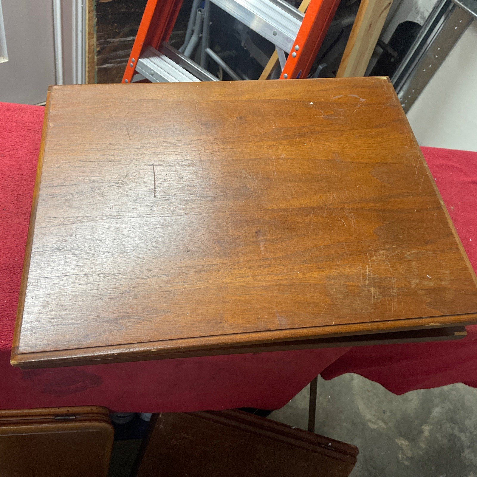 Kenmore Wood Table Top Cover Sewing Machine Cabinet Part Mid Century.     C
