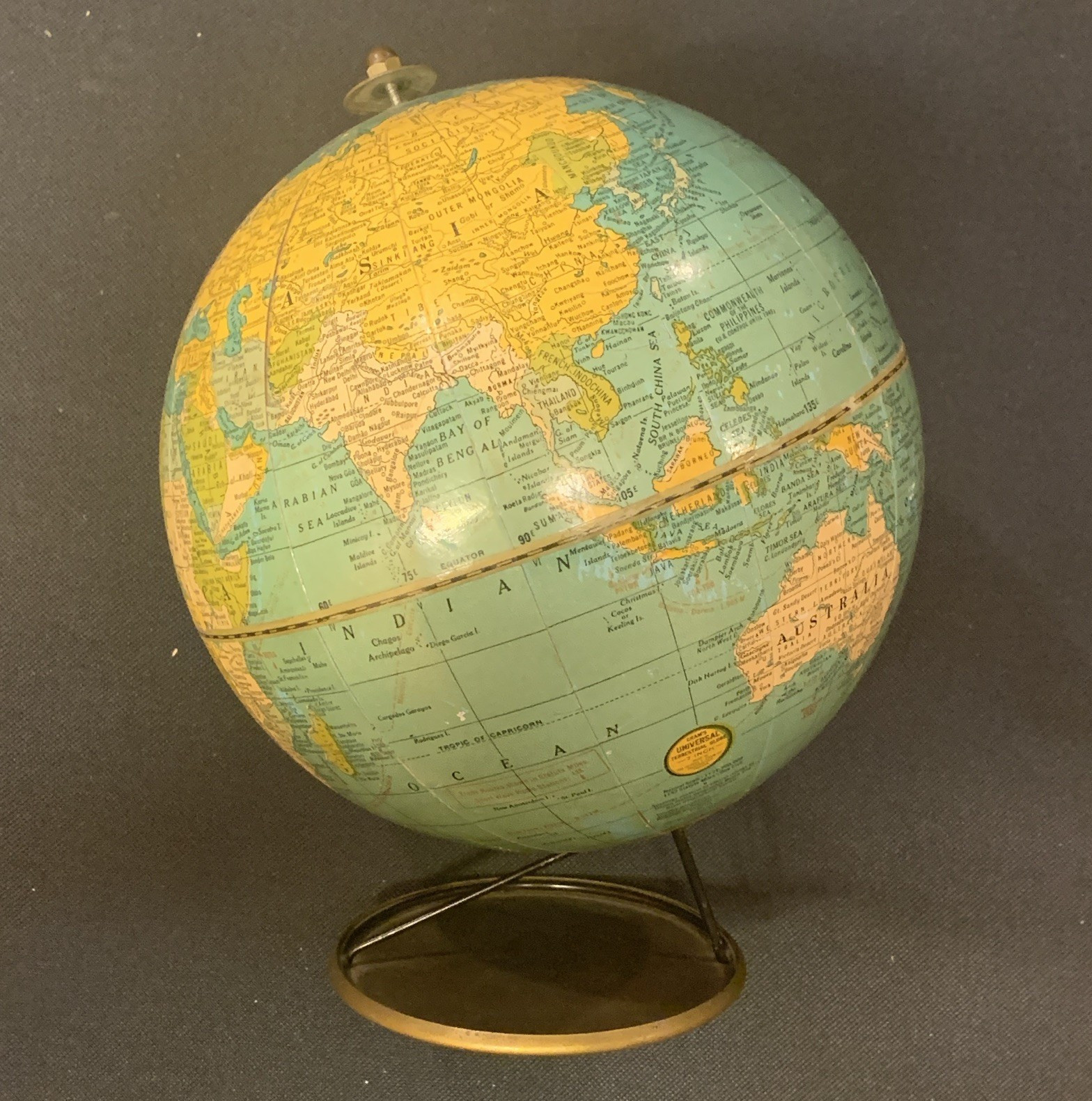 Cram's Universal Terrestrial Globe 7 in Tabletop late 1940’s early 1950’s exc