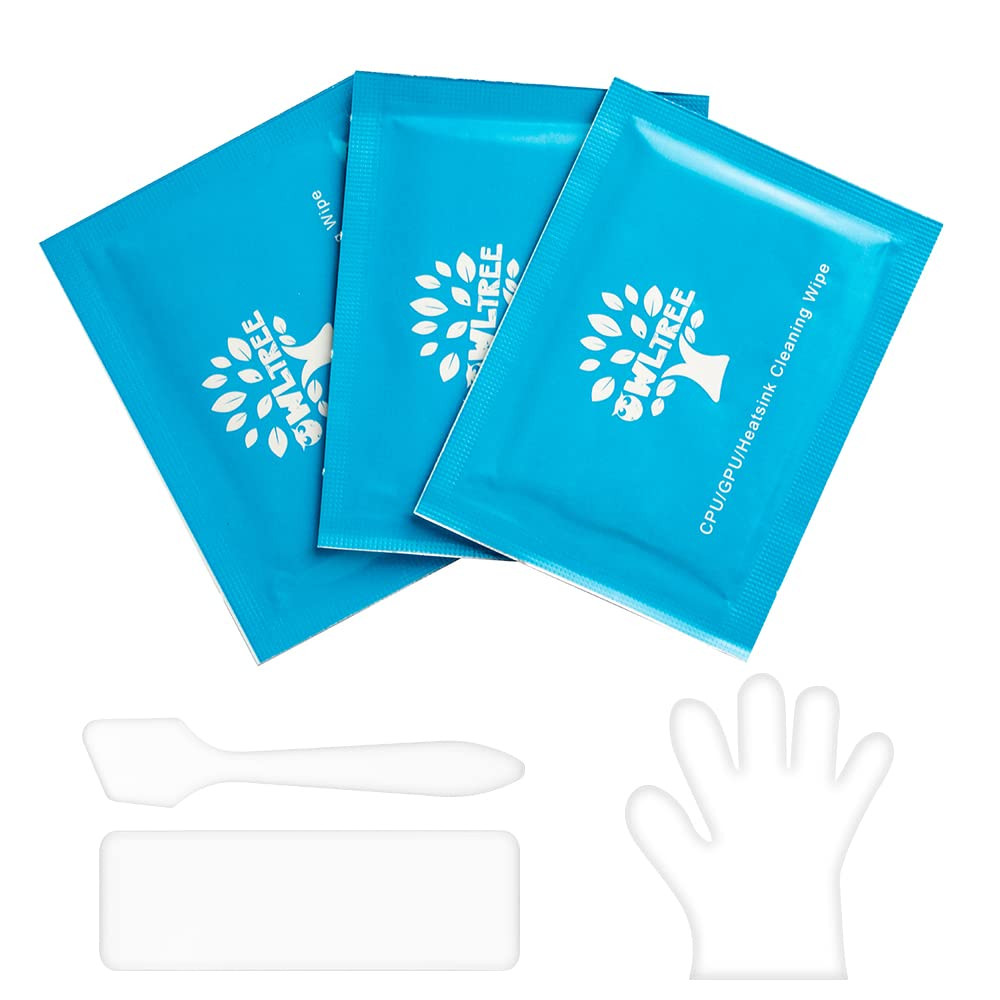 Thermal Paste Remover Kit 20 Wipes for CPU GPU Heatsink Cleaning Maintenance