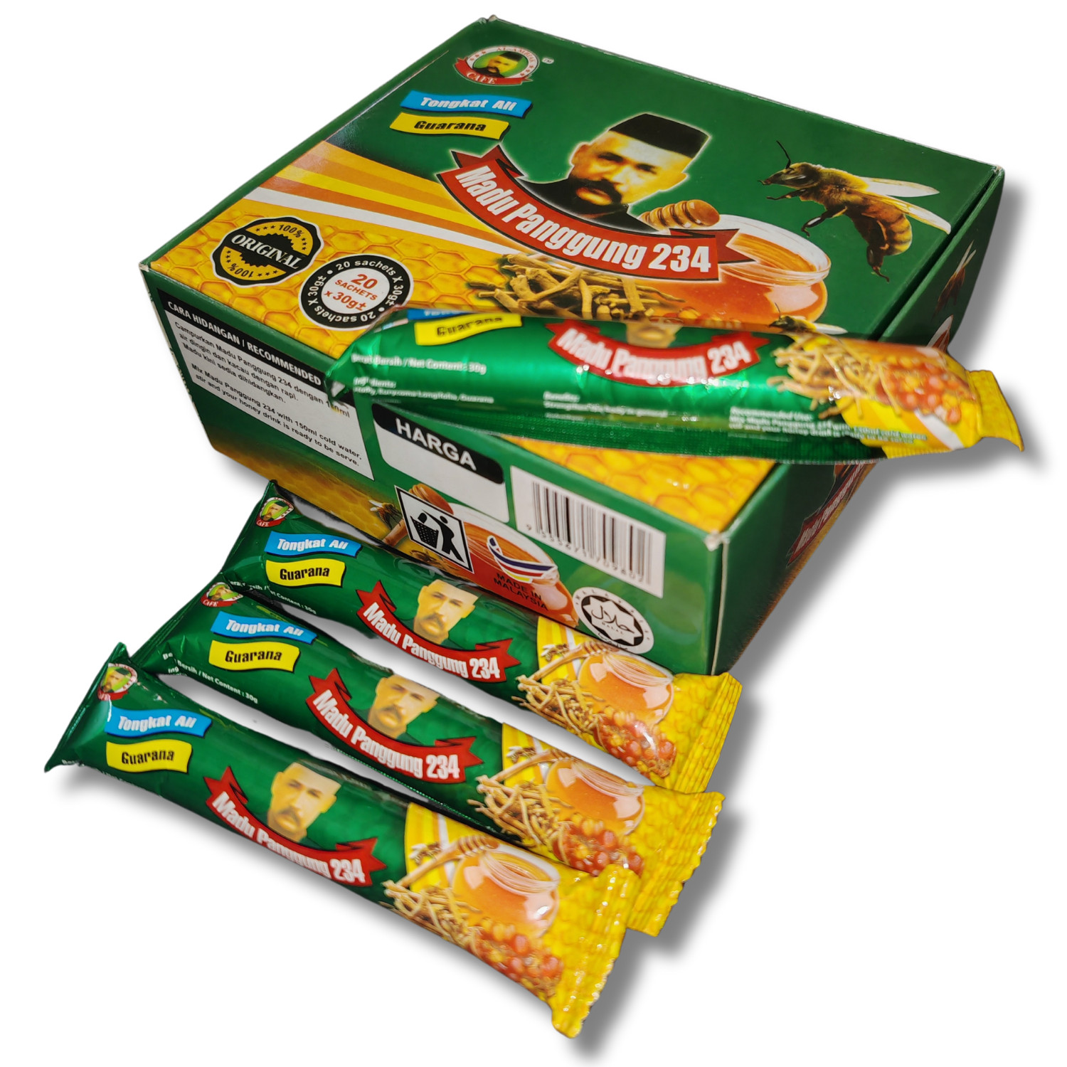 20 Sachets Instant Honey Al Ambiak 234 Strong Men's Nourishment Body - Free Ship