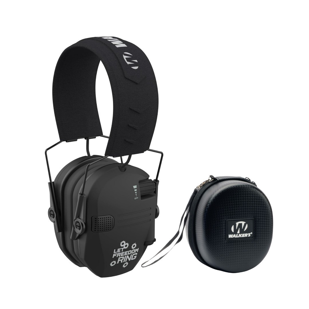 Walkers Razor Slim Let Freedom Ring Cushioned Electric Earmuffs Bundle