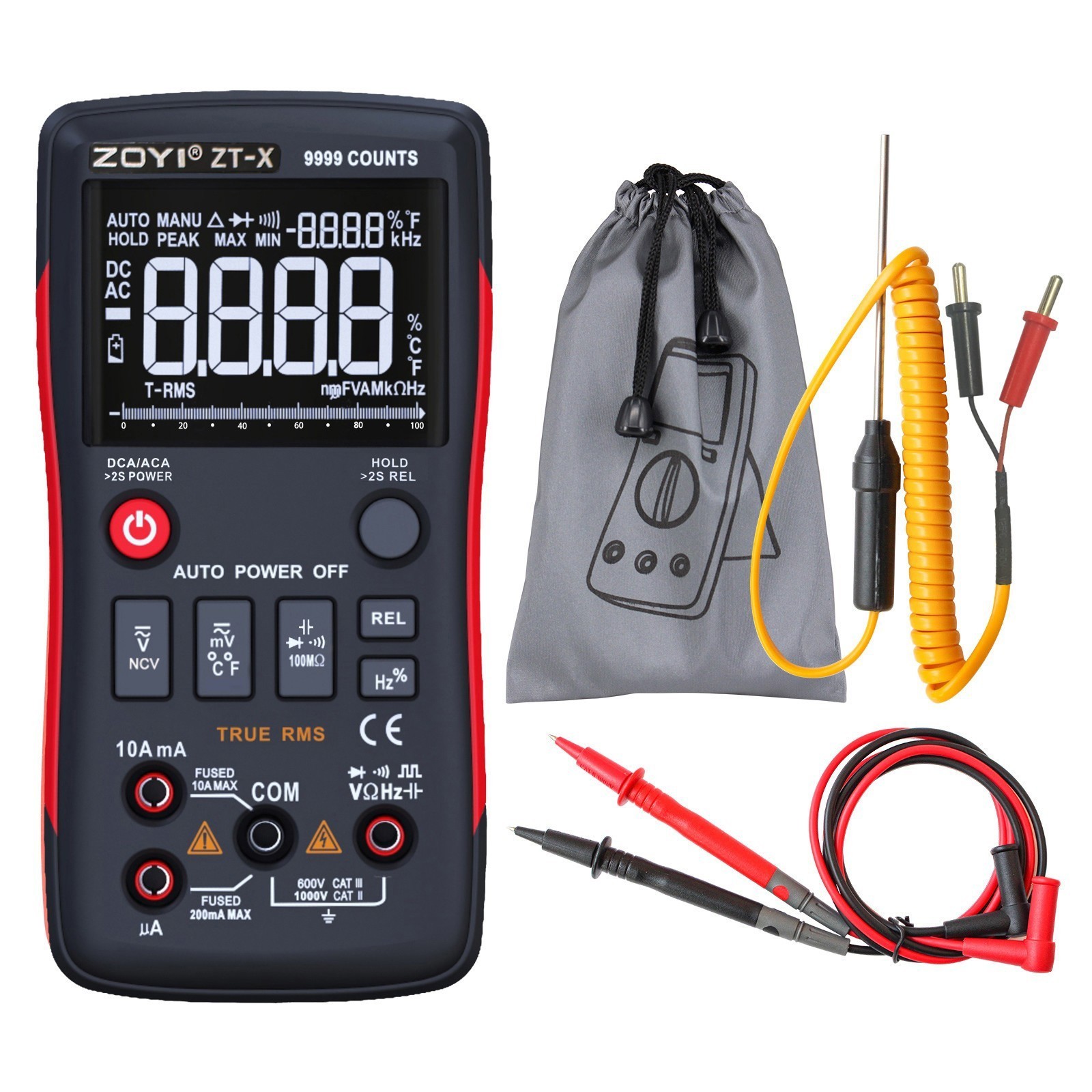 ZT-X Digital Multimeter AC DC voltmeter TRUE RMS Auto Range Multimeter New