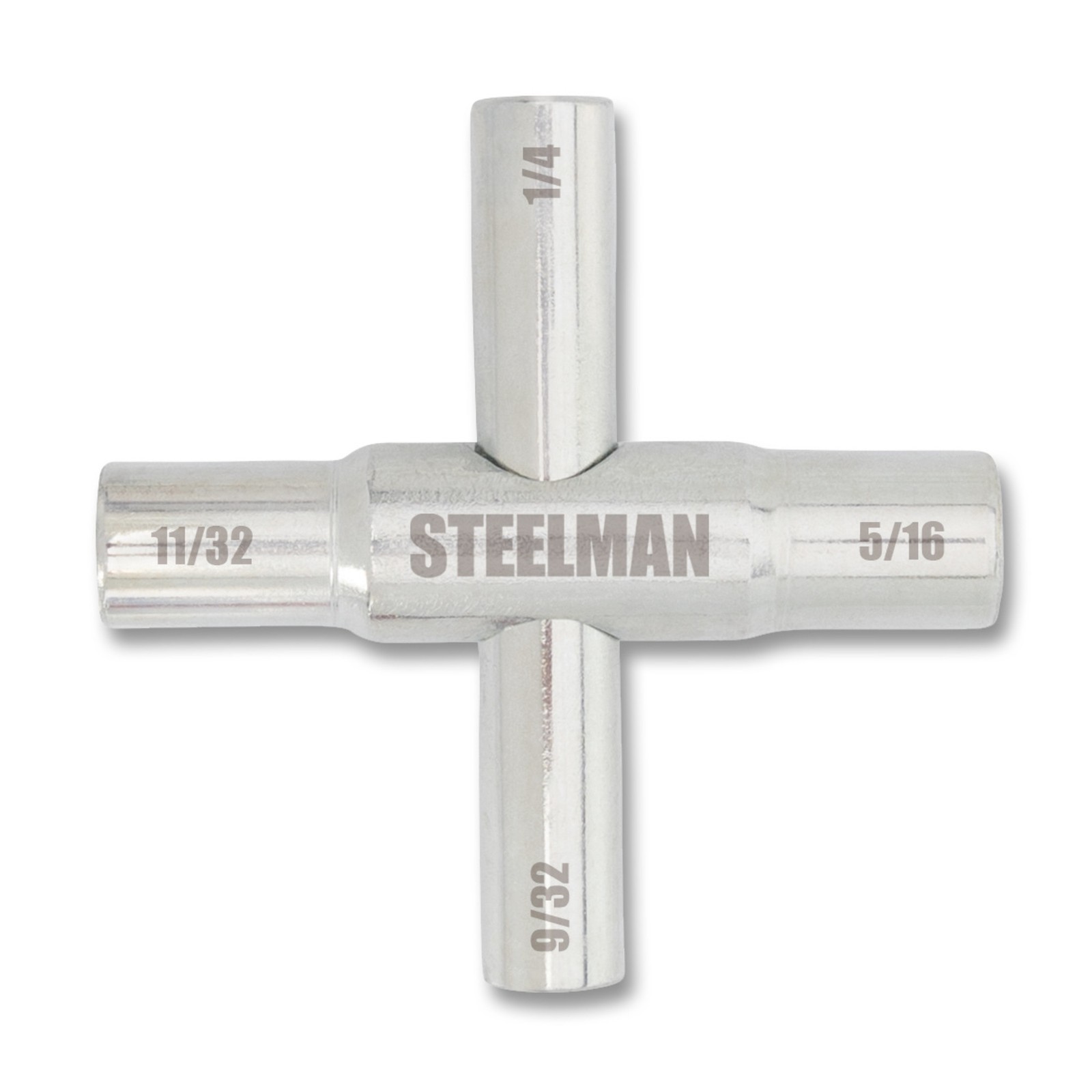 Steelman 4-Way Sillcock Key Valve Wrench Fits 1/4, 9/32, 5/16, and 11/32-inch