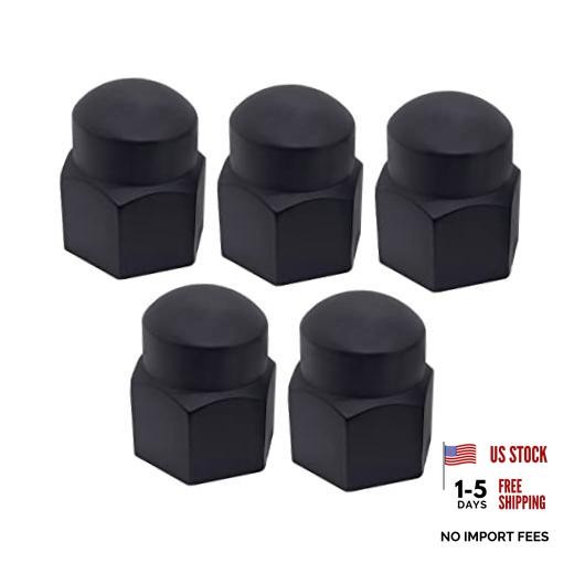 Pack -13/16" Nylon Lug Nut Cover Cap for Trailer Camper Travel Truck 25 Black