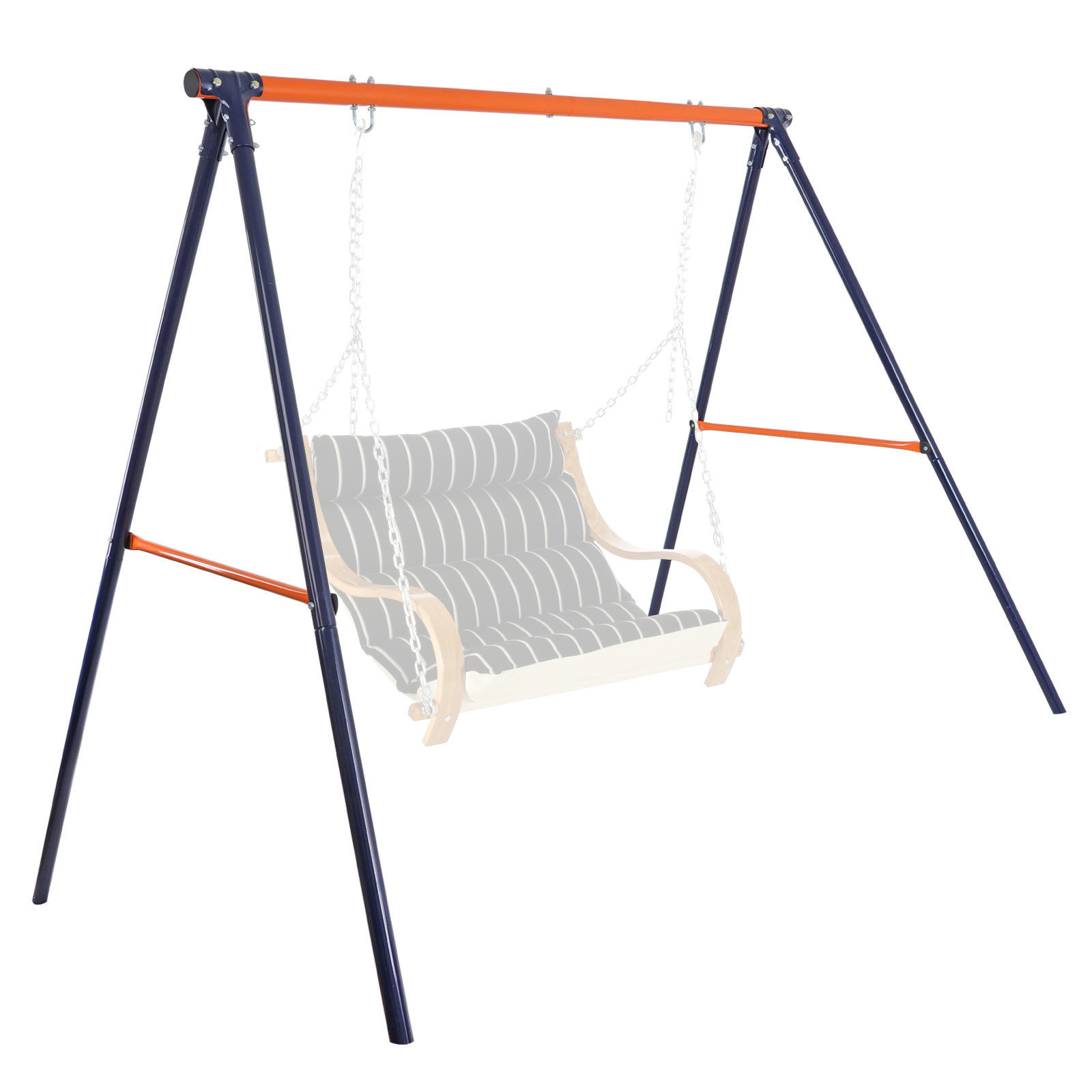 A-Frame Swing Stand Yard Lawn + 48'' High Quality Spider Web Tree Swing Net