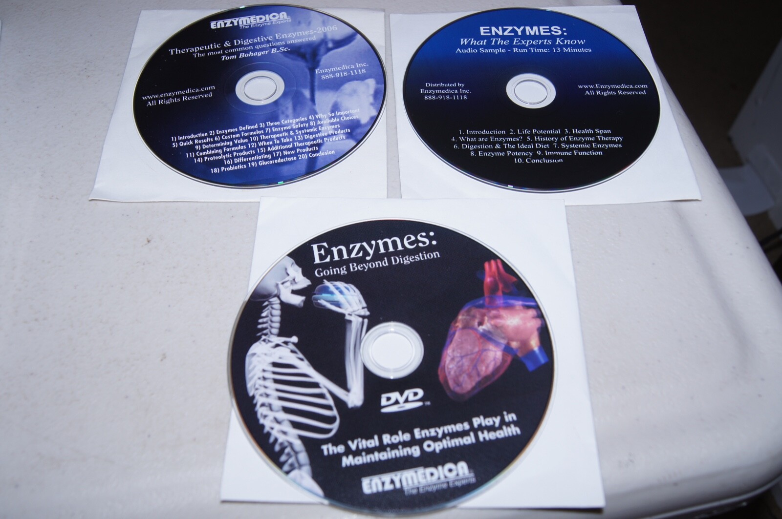 Enzymedica Therapeutic Enzyme Digestive Digestion Tom Bohager DVD & 2 Audio CDs