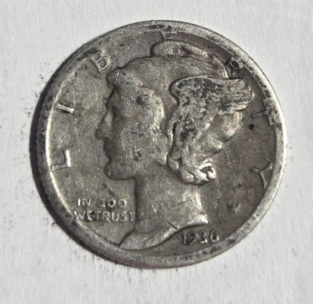 1936 S Mercury Dime