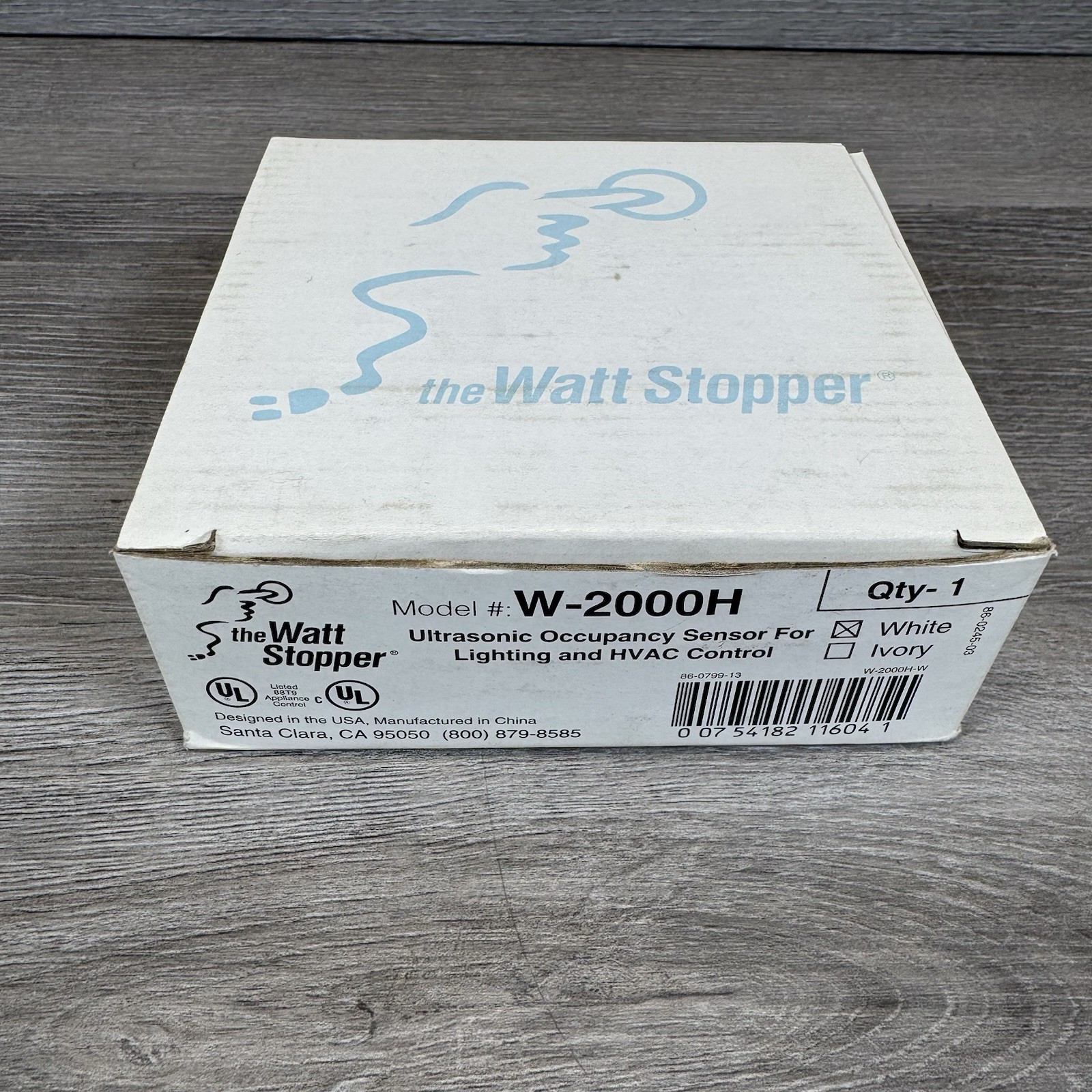 WattStopper W-2000H Ultrasonic Occupancy Sensor White New in Box