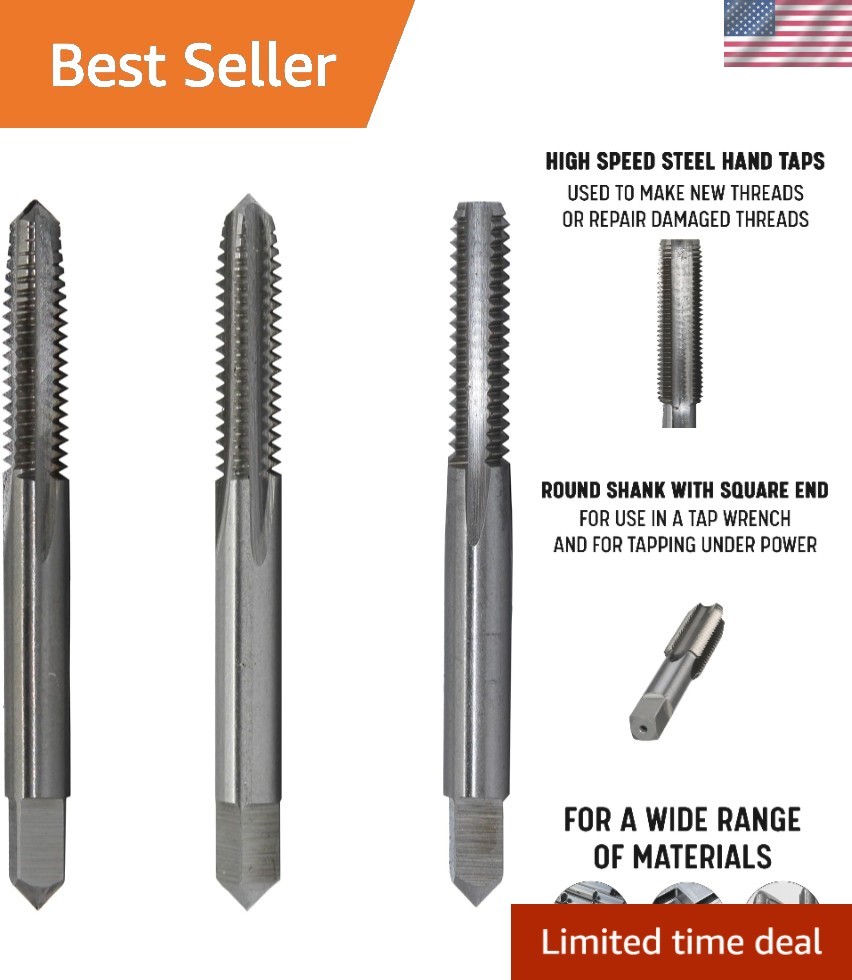 1/4"-28 UNF High Speed Steel Tap Set – Durable Hand Tool for DIY & Professionals
