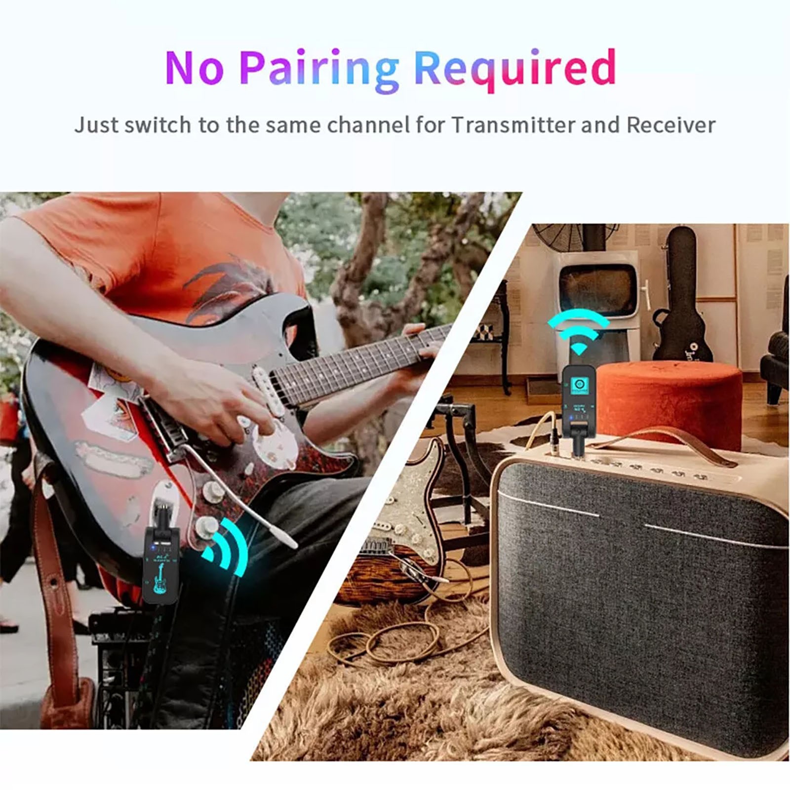 Excellent Quality 2.4G Wireless Guitar Rechargeable Transmitter And Receiver