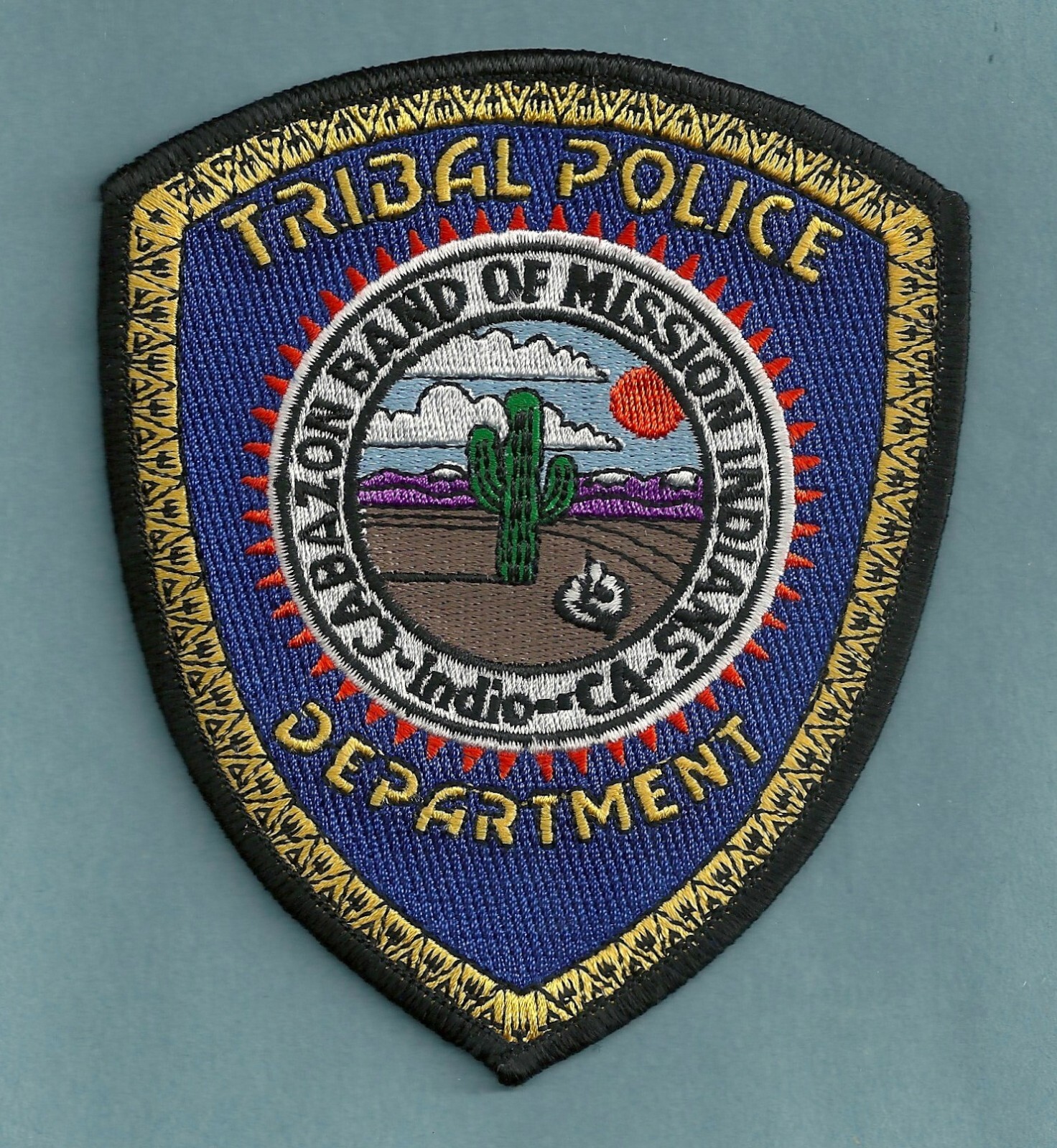 CABAZON BAND OF MISSION INDIANS CALIFORNIA TRIBAL POLICE SHOULDER PATCH