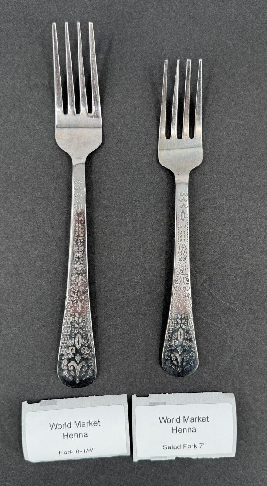 Henna by World Market Stainless Silverware Flatware Discontinued - Choose Piece