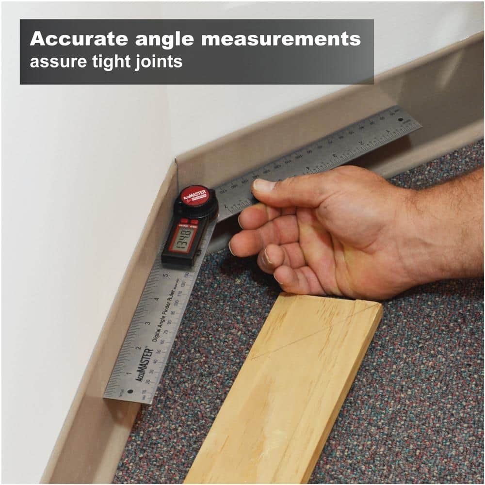 AccuMASTER Digital 7 in. Angle Finder Protractor and Ruler