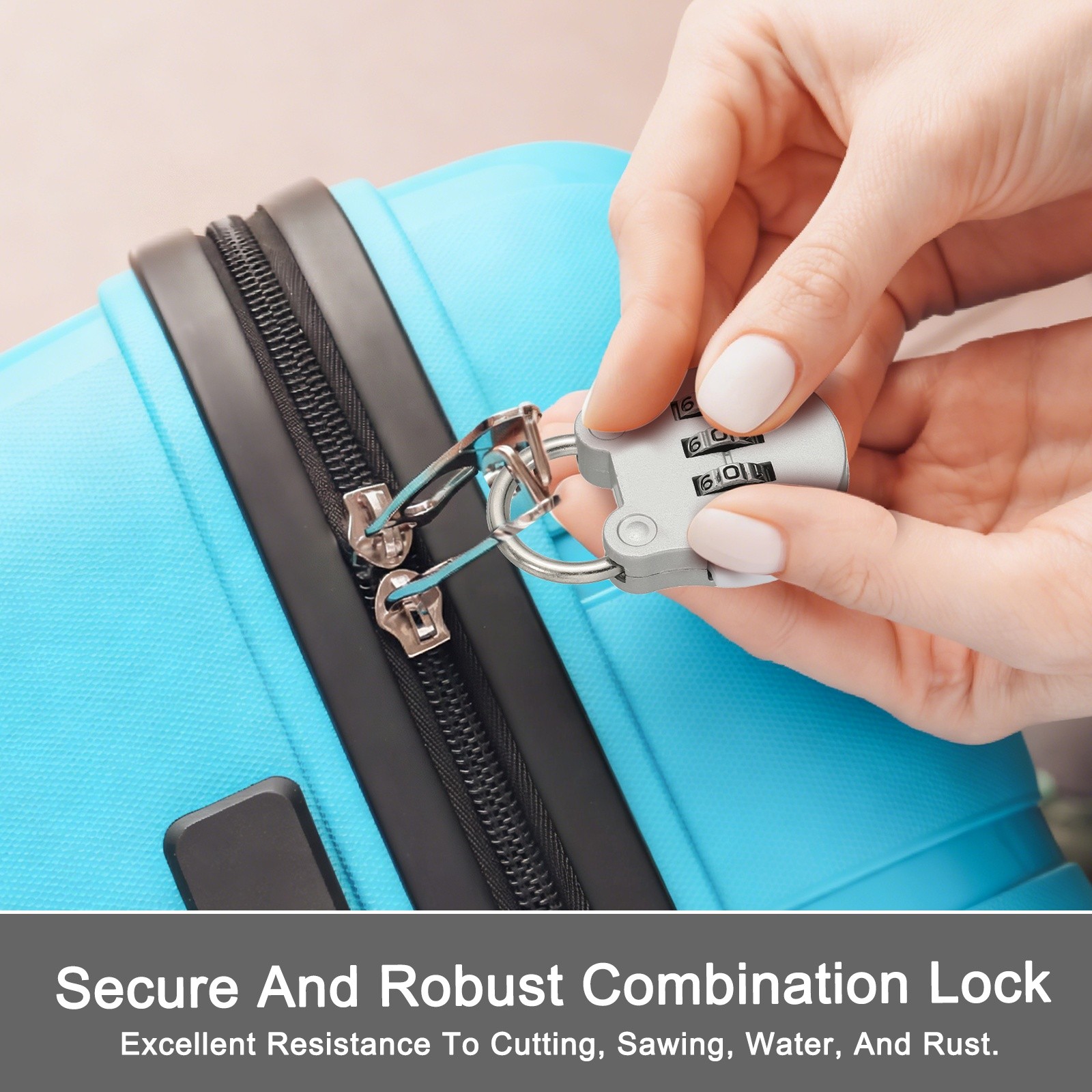 Combination Padlock (Small, Silver)(2 Pcs),Cat Shackle Code Locks