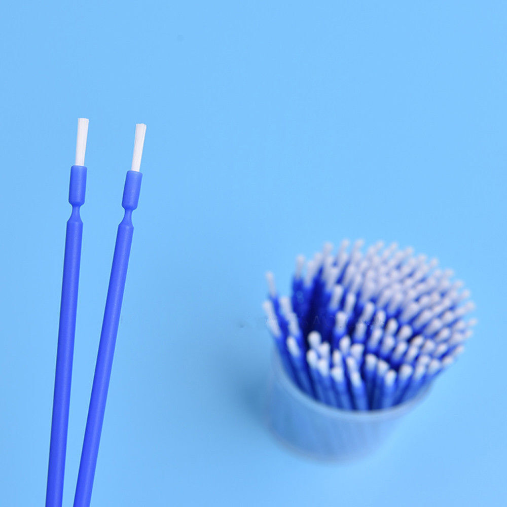 Dental Disposable Micro Brush Bendable Applicator Tips Long Shank Handle Blue