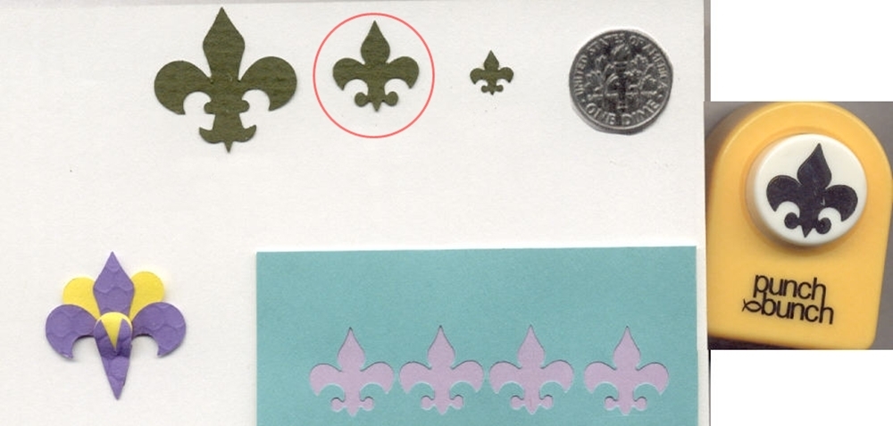 Small Fleur De Lis Shape Paper Punch x Punch Bunch Scrapbooking-Cardmaking NEW