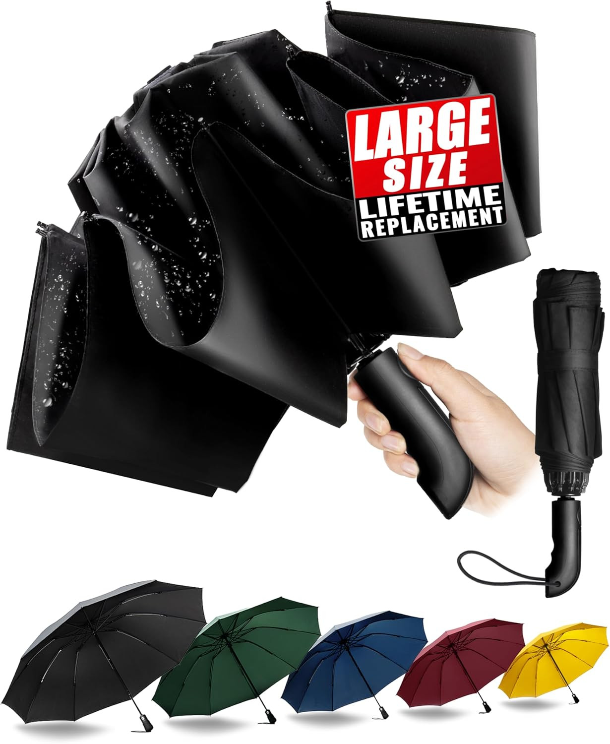 Travel Inverted Umbrella Compact Windproof- Automatic Reverse Umbrellas for Rain