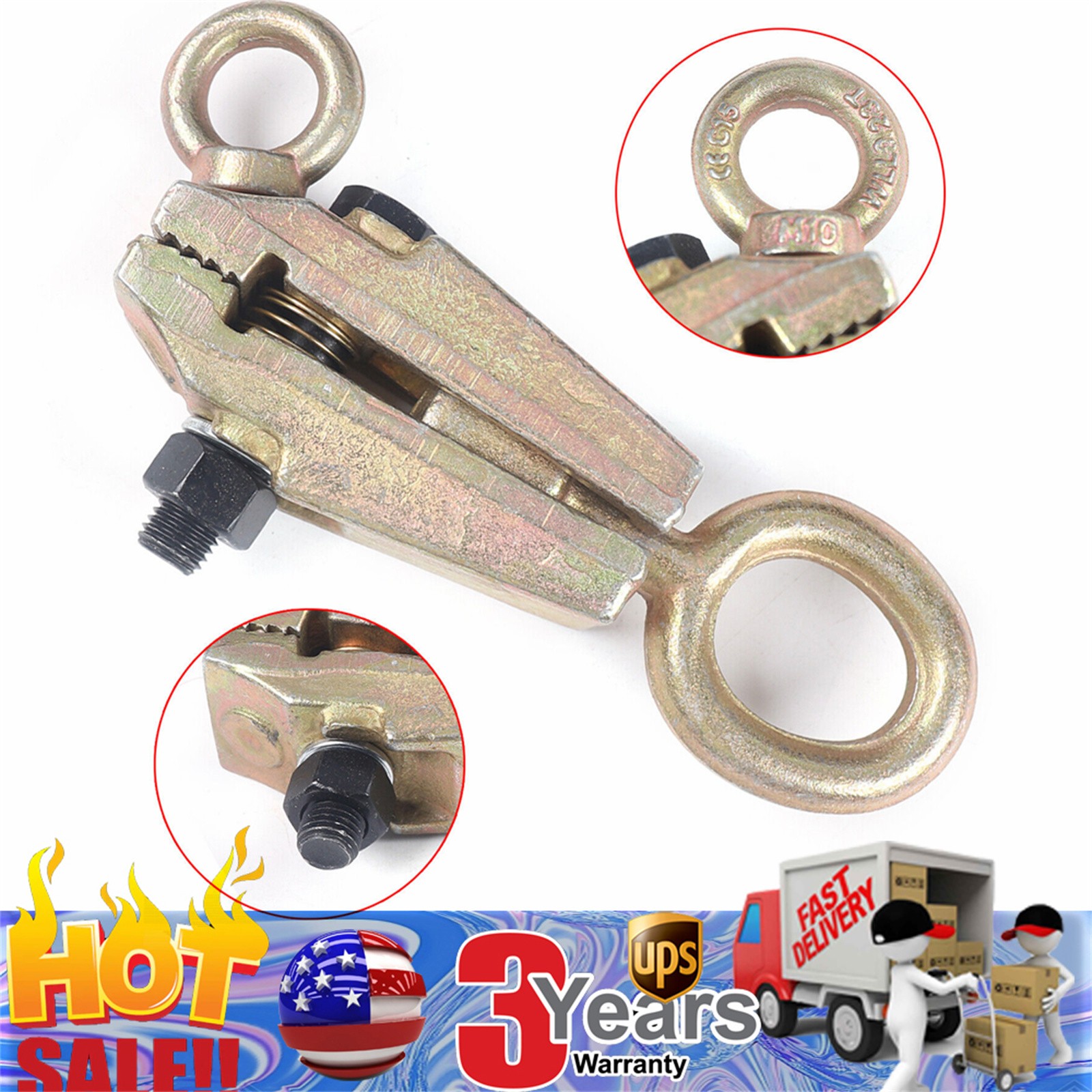 Auto Body Repair Pulling Fixture Pull Clamp Tool Self-Tightening Grip Frame Back