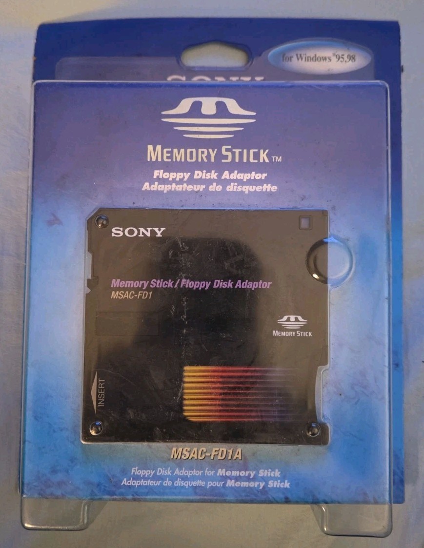 Sony Memory Stick Floppy Disk Adapter MSAC-FD1A Windows 95,98 PC  - NEW / SEALED