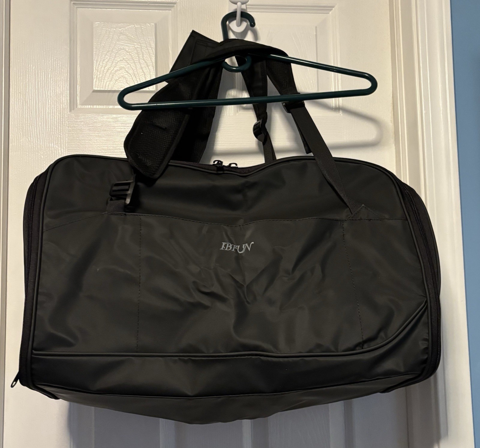 Ibfun Black Convertible Garment Bag With Shoulder Strap