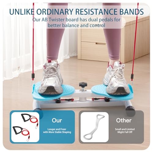 Replacement Elastic Ropes for Waist Twister Machine, Pilates Two red pieces