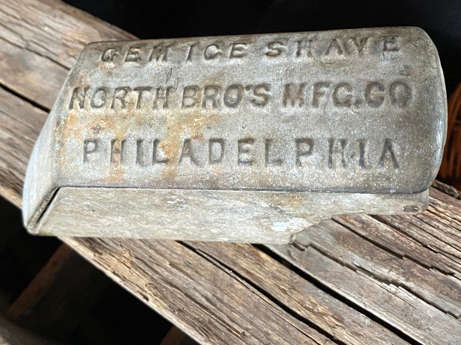 Antique GEM ICE SHAVE North Bro’s  Mfg. Co. Philadelphia Circa- 1900-1930