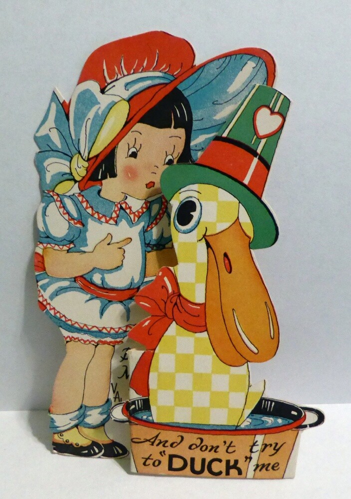 VINTAGE MECHANICAL VALENTINE 1935       l