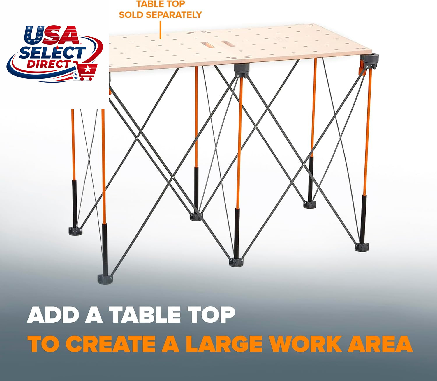 Heavy Duty Folding Workbench Table 2X4 Ft Portable 2500 Lb Capacity