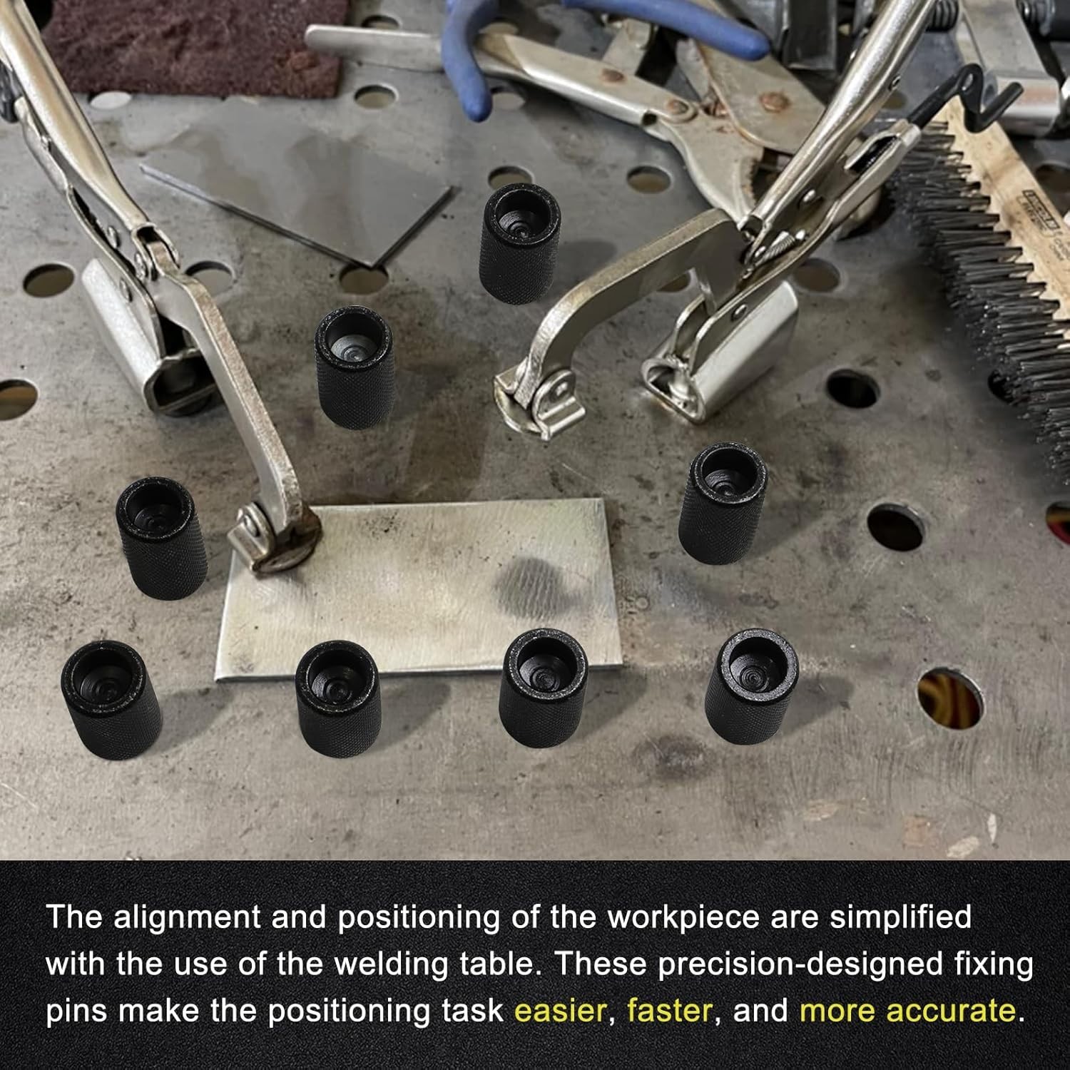 Durable Welding Table Locating Pins, 5/8" x 2", 12 Pcs