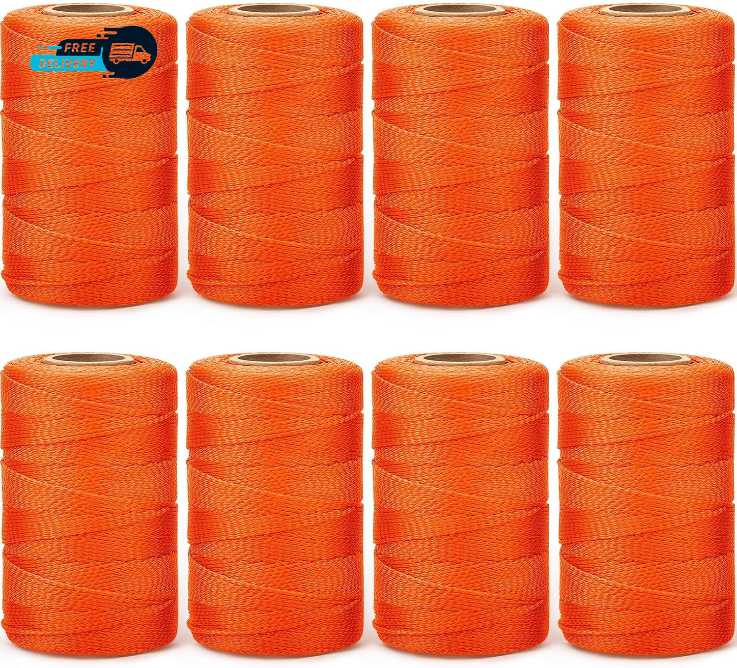 8 Rolls Mason Line #18 Braided Nylon String Total 4000 Feet Length Masonry Nylon
