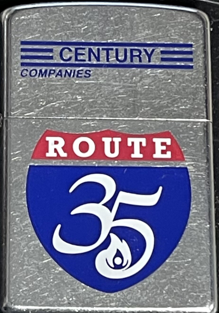 ZIPPO 2007 ROUTE 35 CENTURY COMPANIES STREET CHROME LIGHTER UNFIRED IN BOX 4