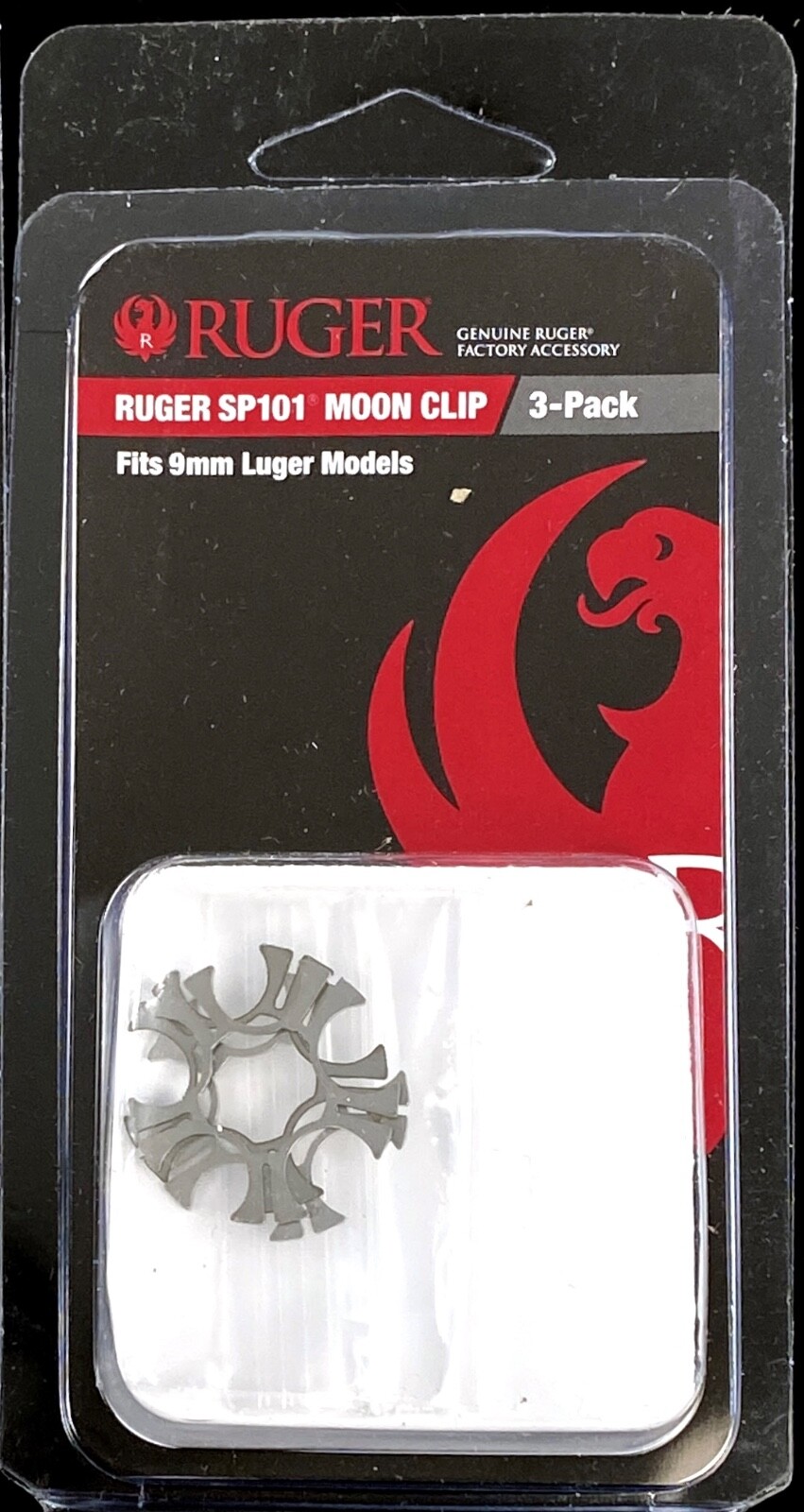 Ruger SP101 9mm 5-Round Moon Clips - 3 per pack - 90516