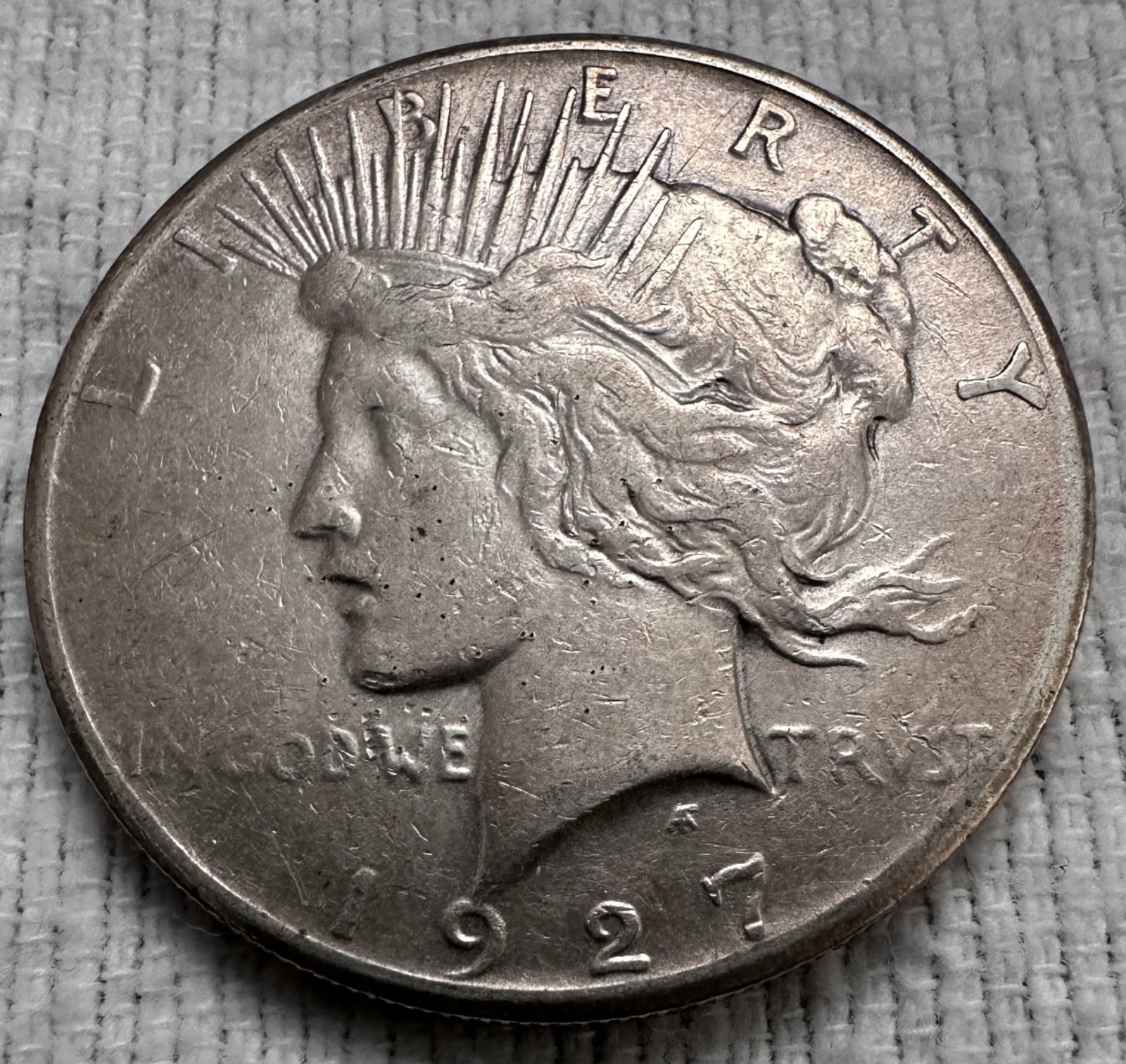 1927 P Peace Silver Dollar 90% Silver - Better Date
