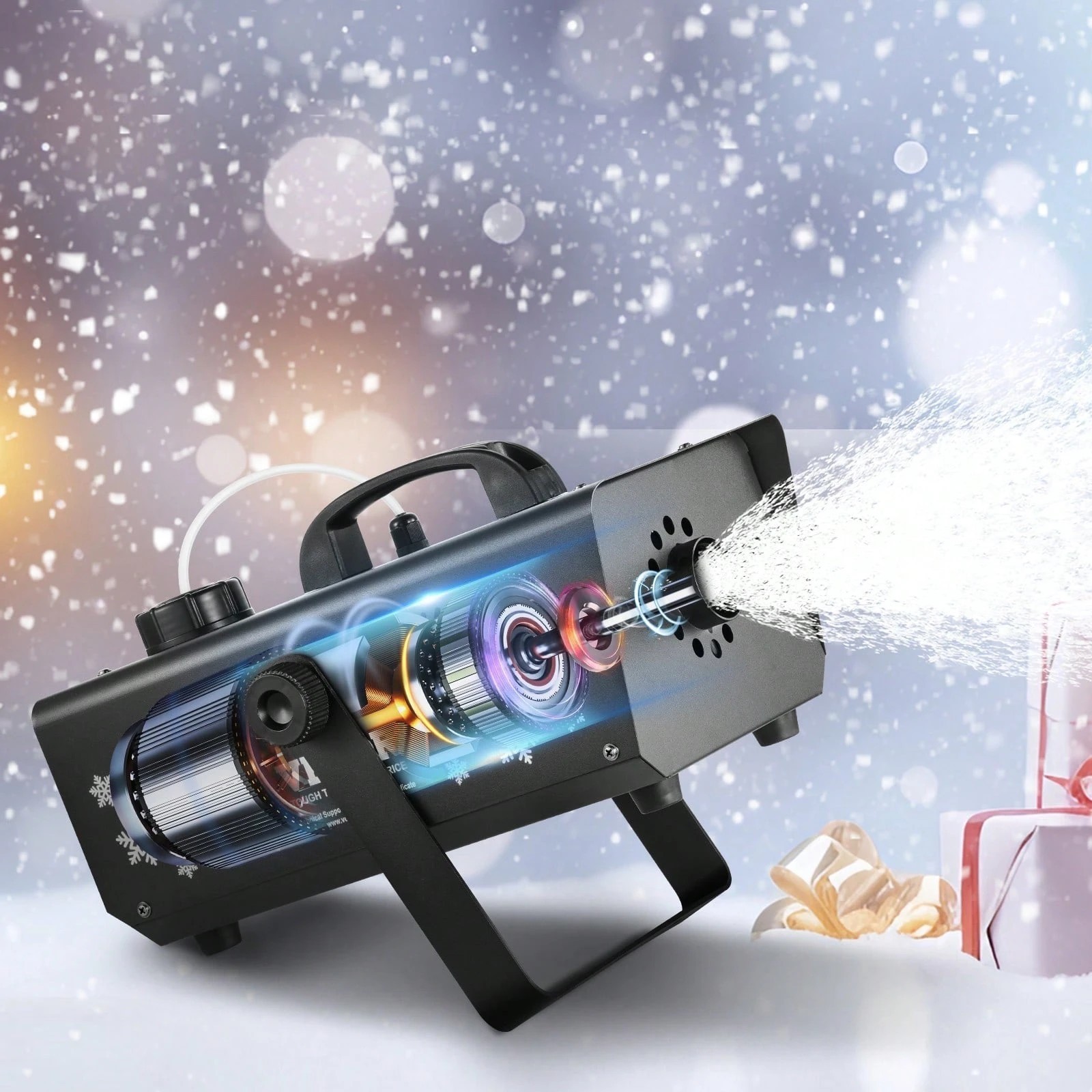 650W Artificial Snow Machine Maker Wireless Remote 1L Tank Party Stage Effect