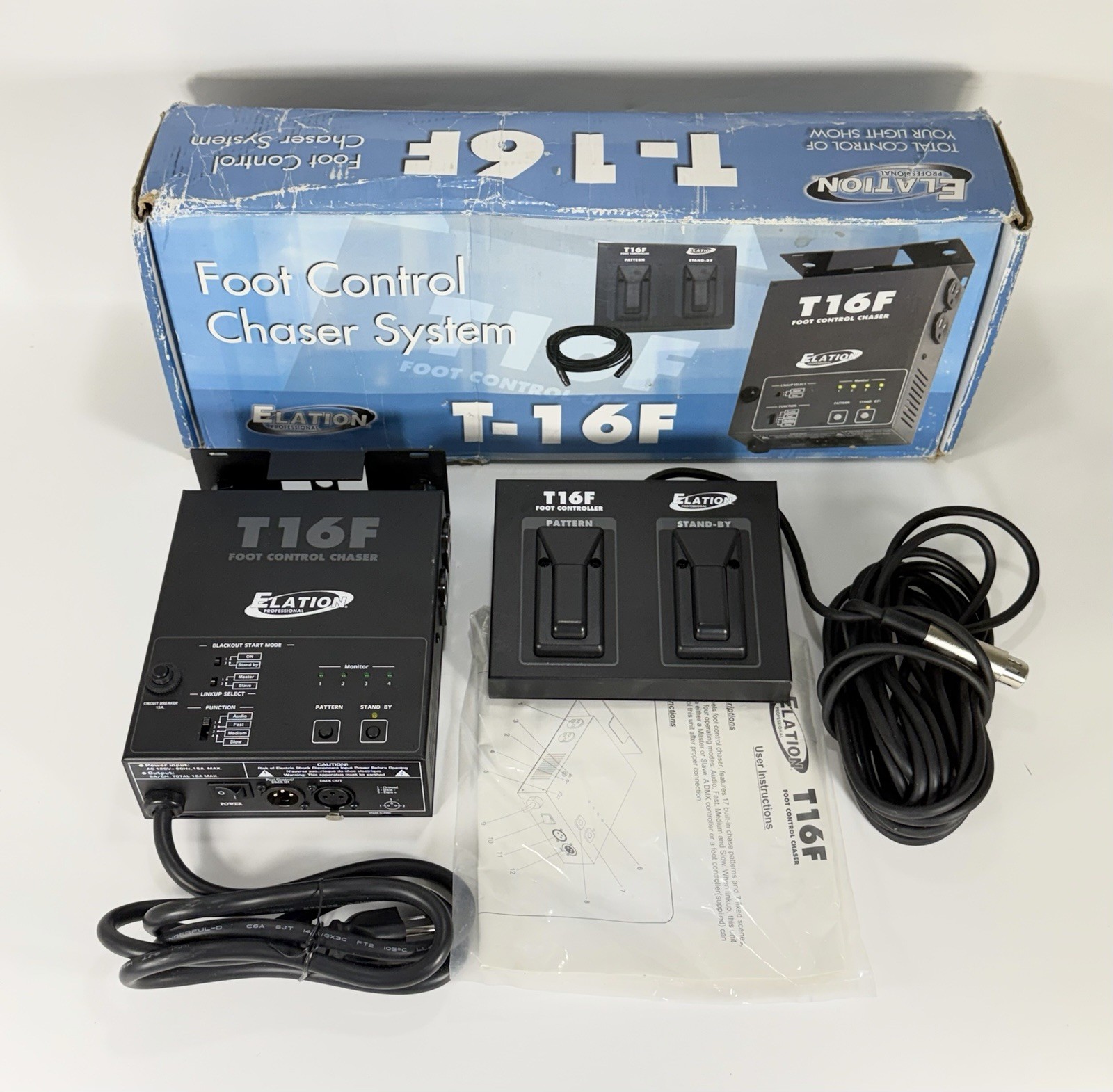 Elation Professional T-16F 4-Channel Foot-Controlled Stage Lighting Chaser
