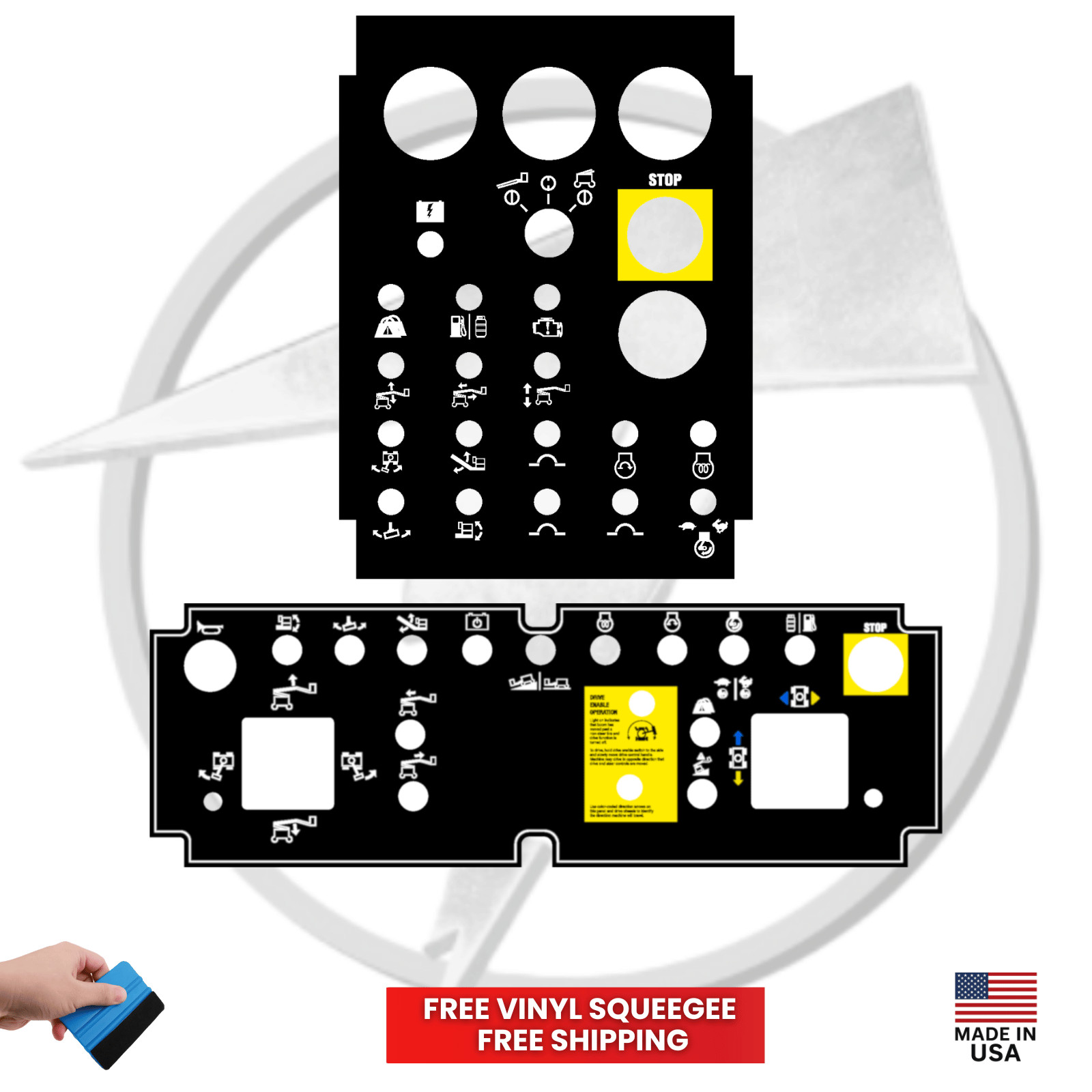Fits Genie S-45 Control Panel Decals Boom Lift Stickers – Free Shipping
