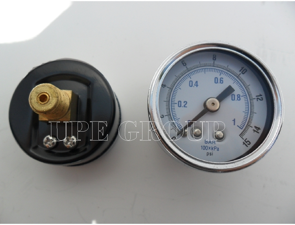 New air pressure gauge air compressor hydraulic 2" face 0-15 back mnt 1/4" npt
