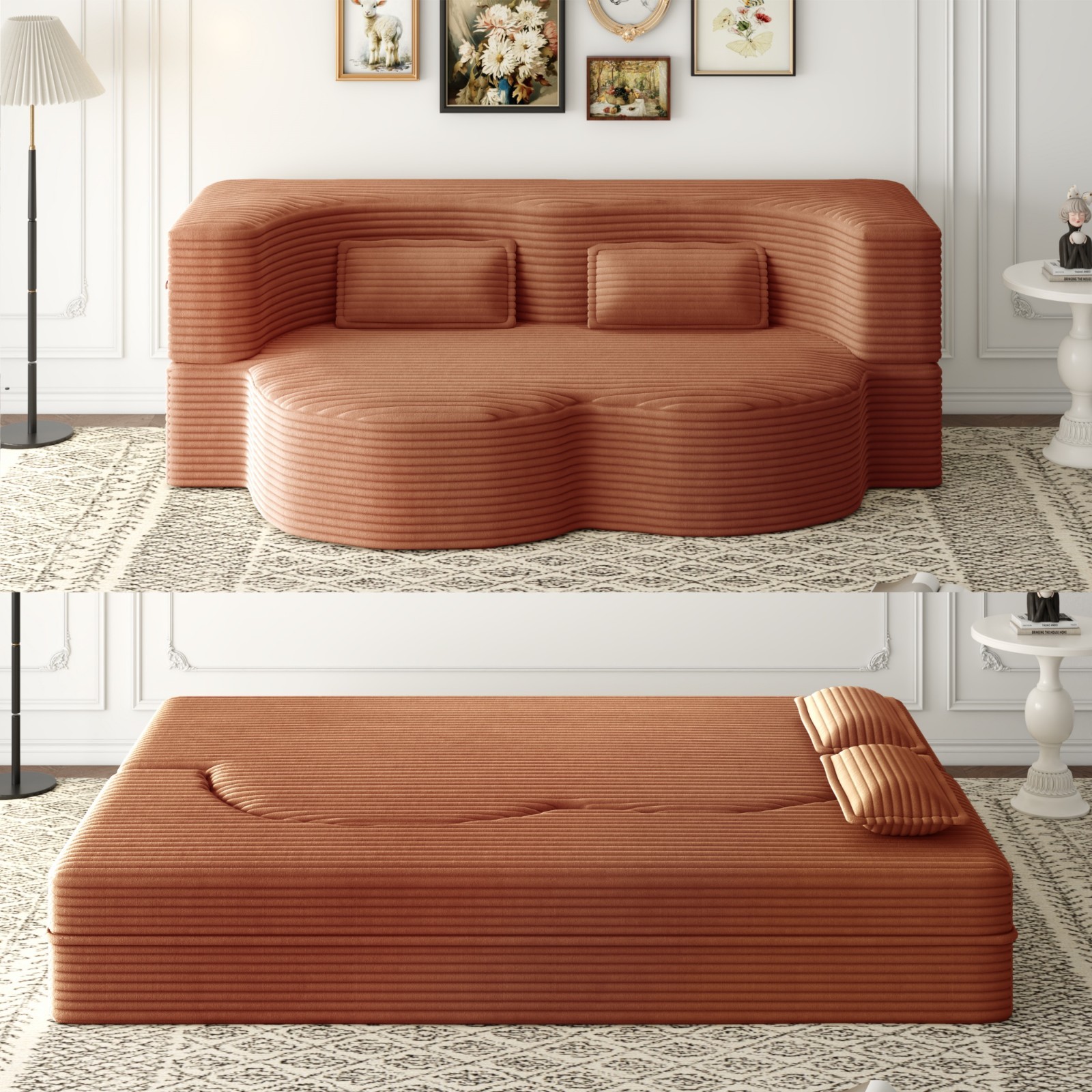 ❄️FREE SHIPPING!❄️Couch/Sofa/Bed Sleeper NO ASSEMBLY 4 Living Room, Guest. Bed!