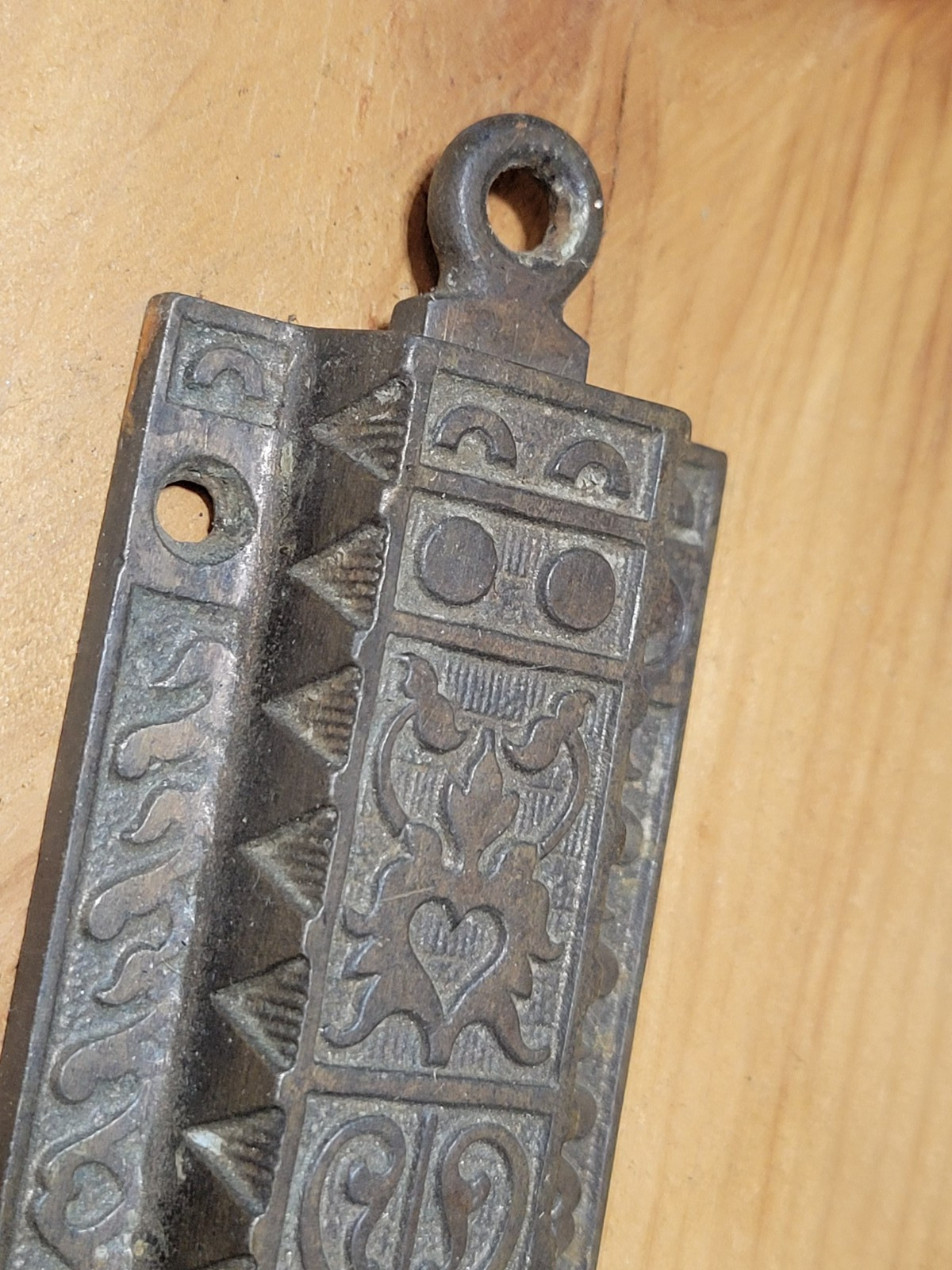 Russell & Irwin Door Bolt Floor Lock Victorian Cast Iron 1880s Antique Eastlake
