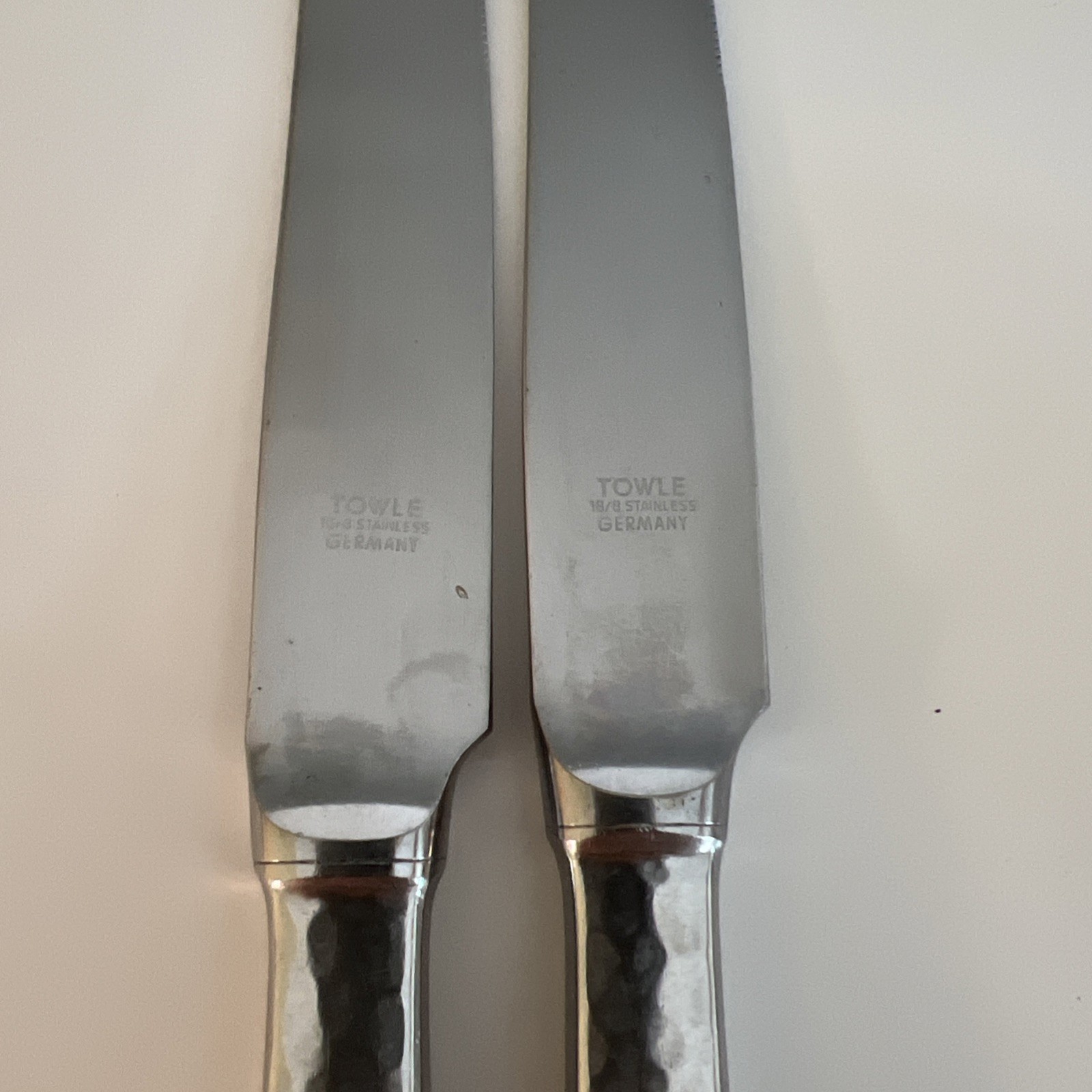 HAMMERSMITH (2) Towle Dinner Knife Germany Stainless Glossy 18/8 Flatware Two