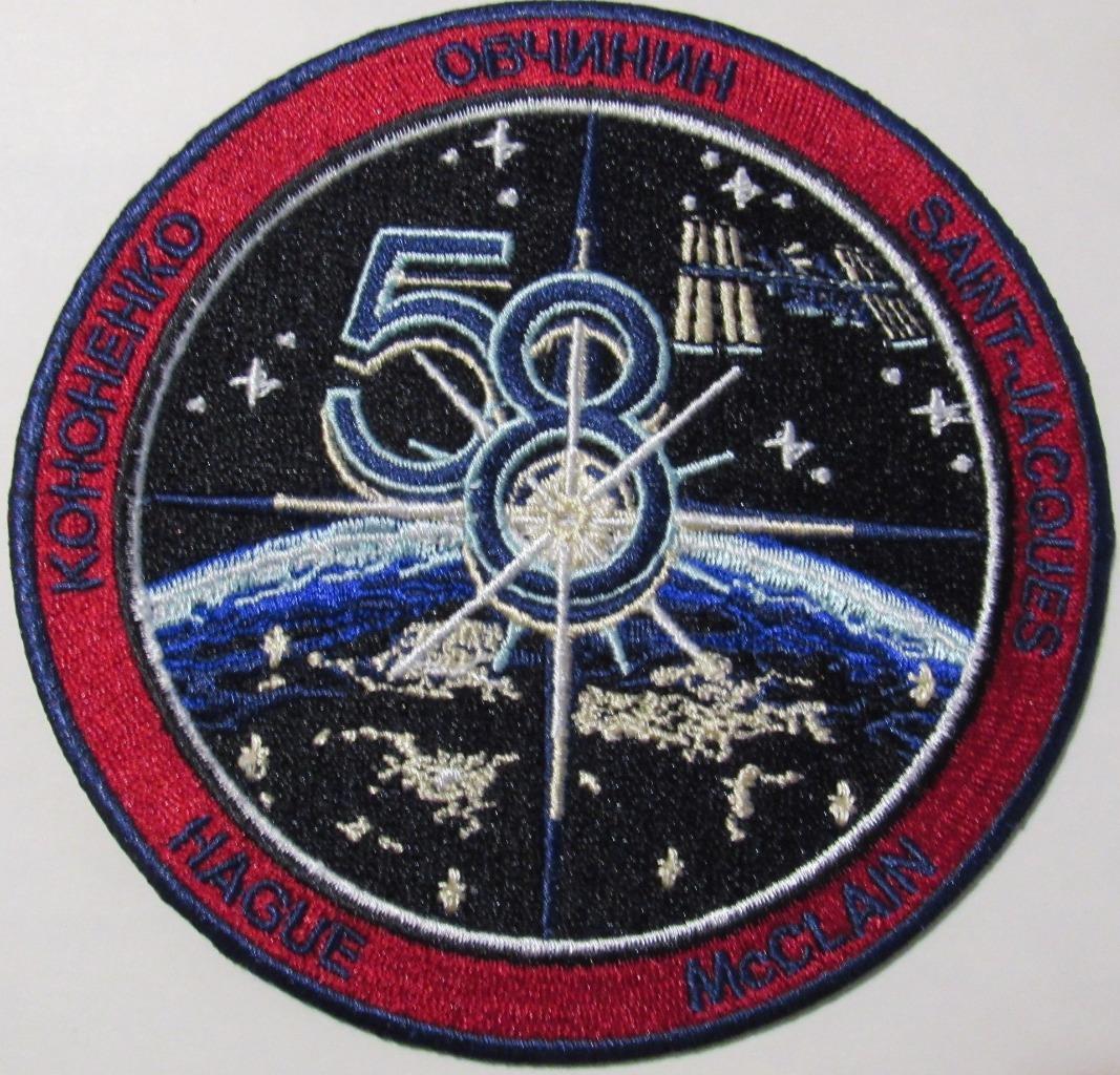 NASA ISS EXPEDITION 58 INTERNATIONAL SPACE STATION ORIGINAL PATCH!
