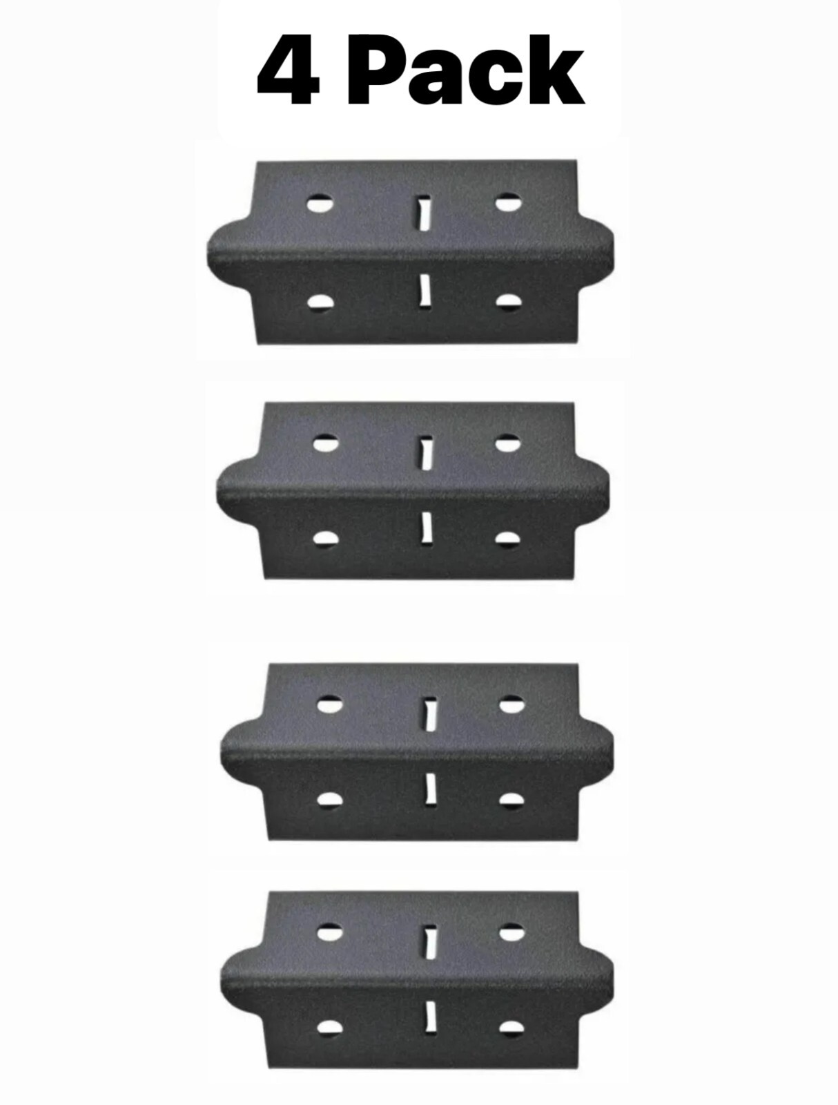 Edsal Muscle Rack Steel Post Coupler Coupling 4 x 1.375"W x 1.375"D Black 4 Pack