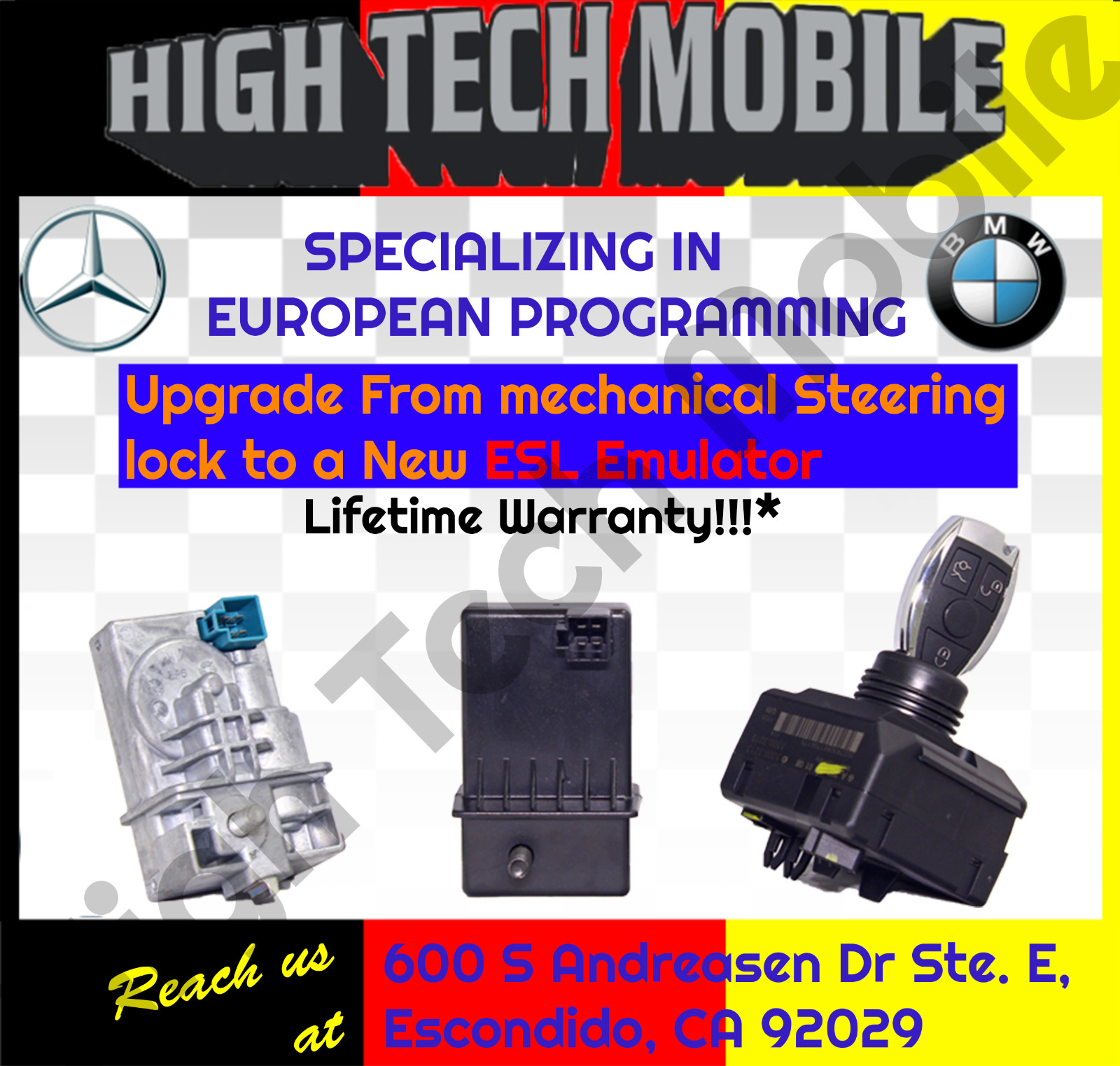 Mercedes ESL Steering Lock Bypass Programming Service Emulator w204 w207