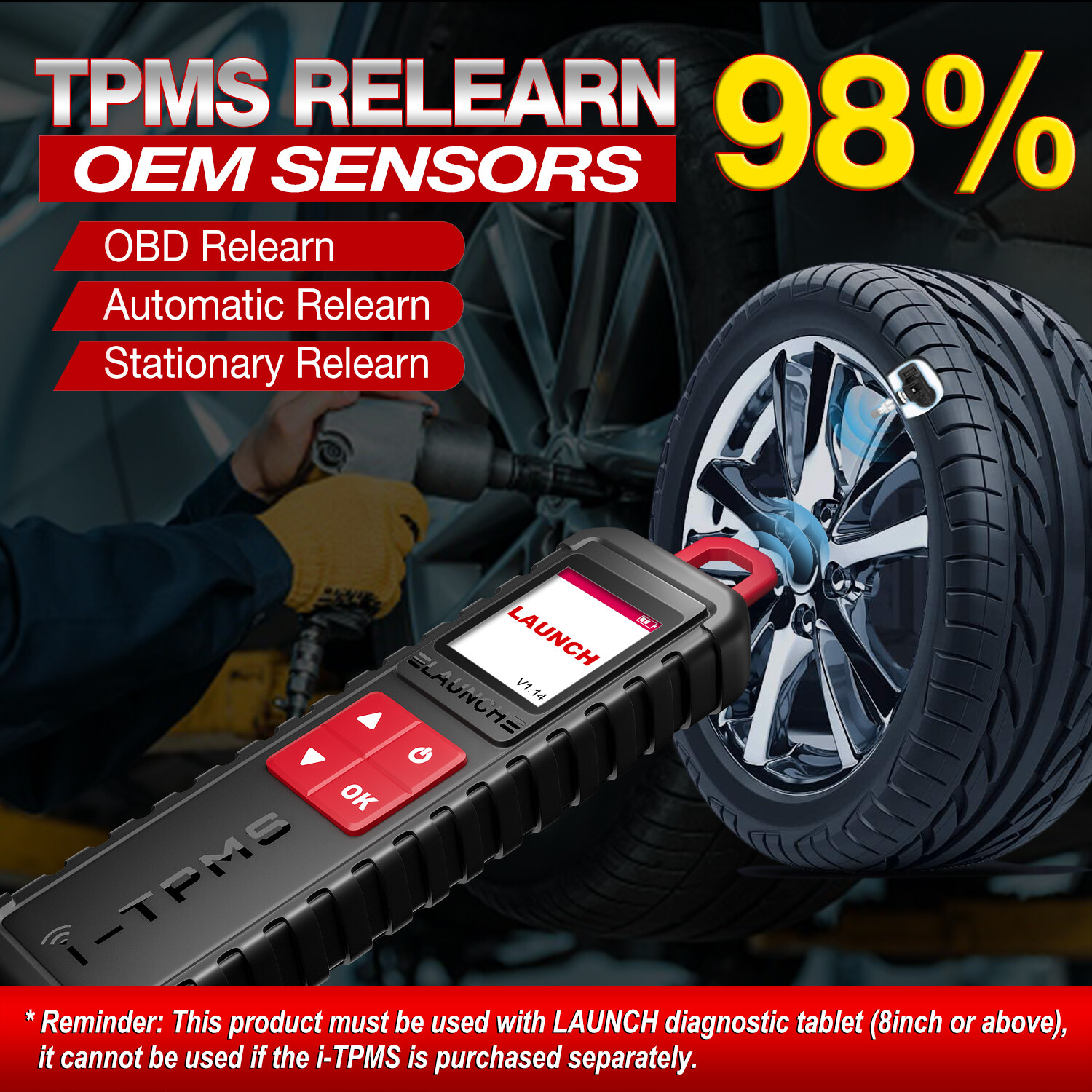 Launch X-431 i-TPMS TPMS Tire Pressure Detector Car Programmer TPMS Sensor Tool