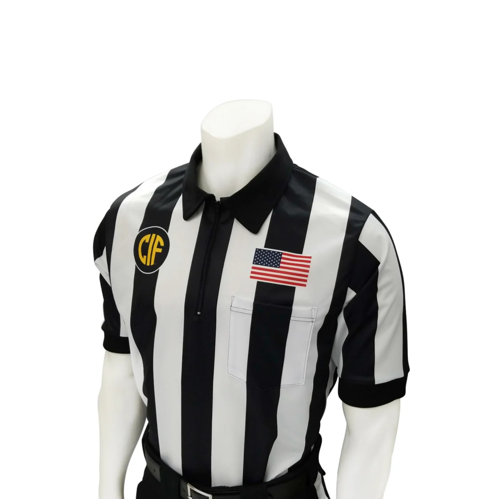 Smitty | USA-137CA-607 | Football Referee Short Sleeve Shirt w/Flag Over Pocket