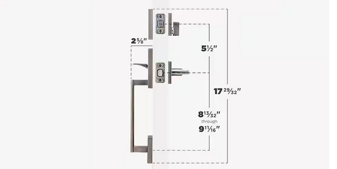 Kwikset San Clemente Matte Black Single Cylinder Low Profile Door Handleset
