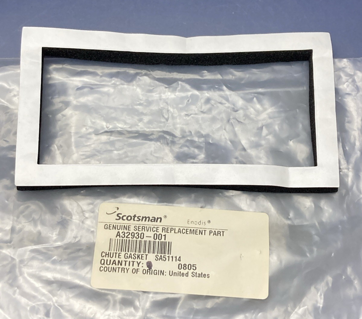 NEW GENUINE SCOTSMAN A32930-001 CHUTE GASKET