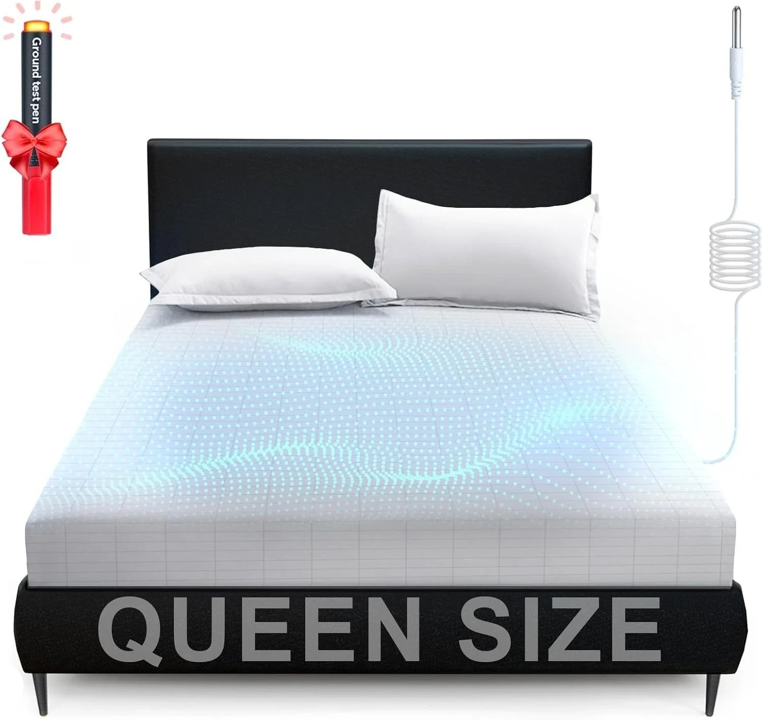 Queen Size Grounding Sheet with Silver Fiber & Organic Cotton for Wellness