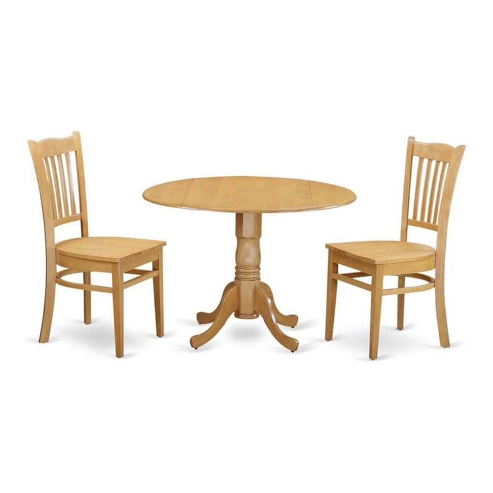 East West Furniture Dublin Traditional Wood Dining Set in Oak