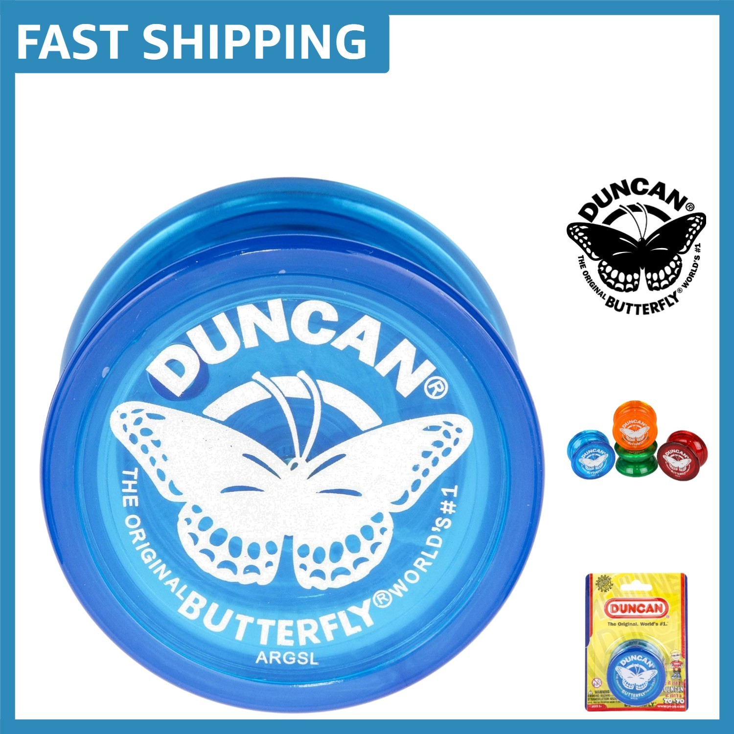 Educational Blue Butterfly Yo-Yo for Kids - Improve Coordination & Dexterity